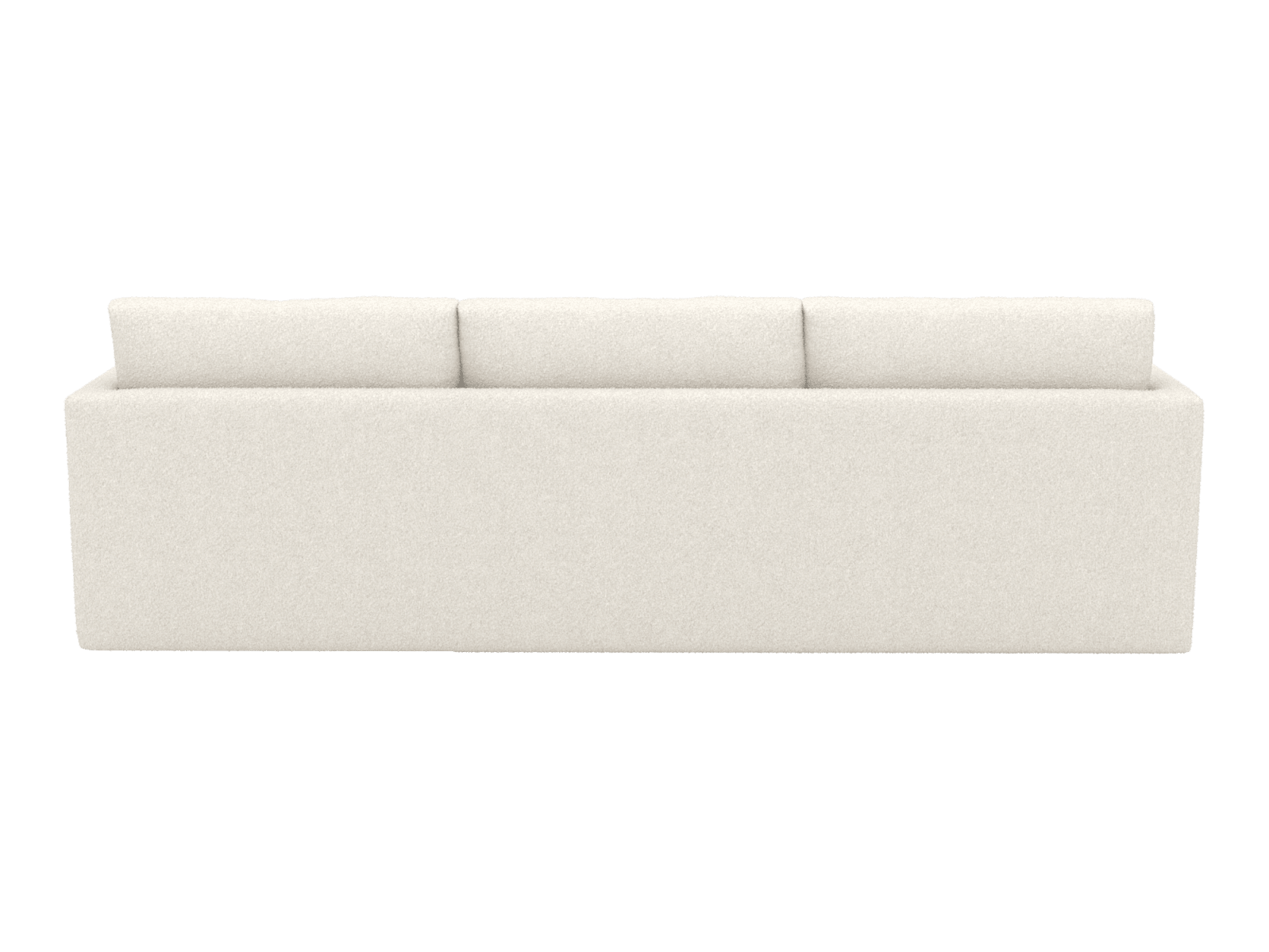 Haven Apt Boucle Ivory Chaise Sofa color Boucle Ivory