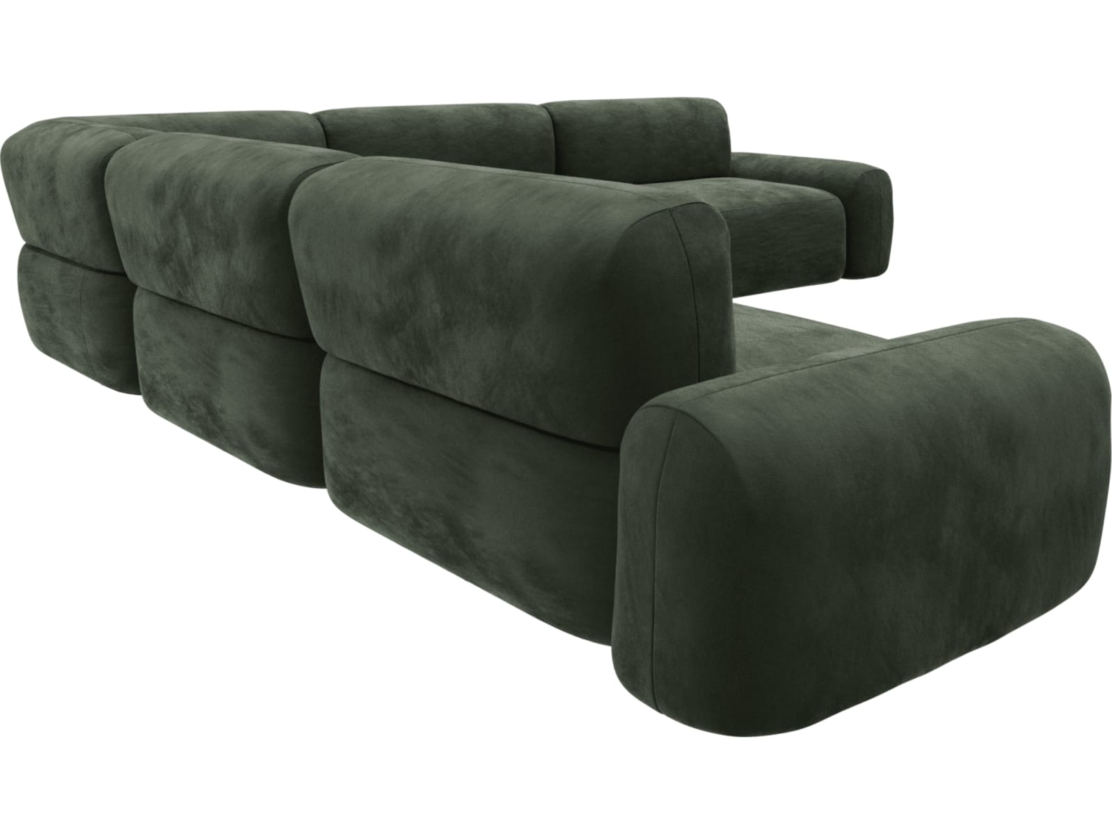 Beckett Muse Forest Modular Corner Sofa - 7 Piece color Muse Forest