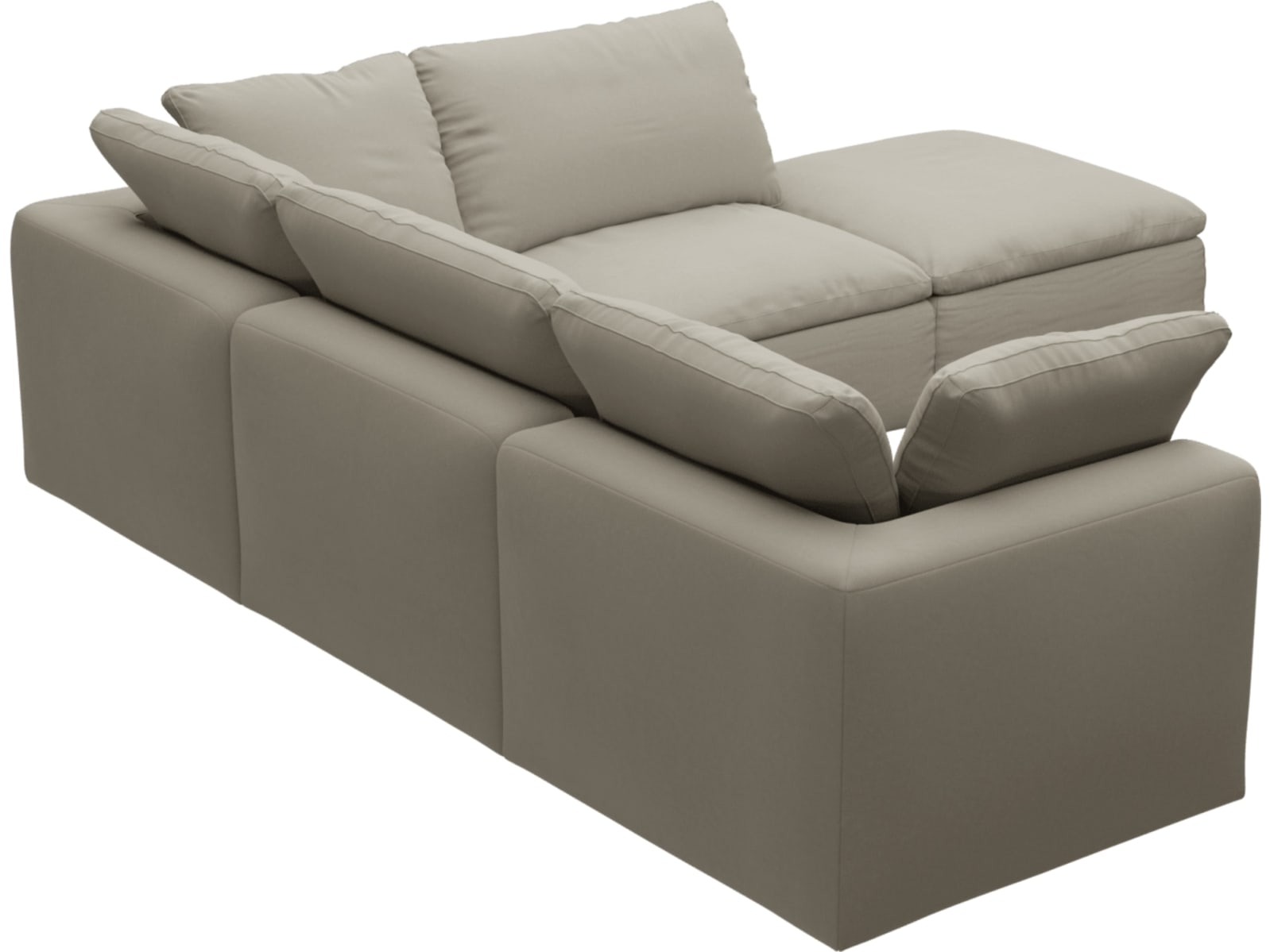 Cloud Plaza Natural Modular Sofa - 5 Piece color Plaza Natural