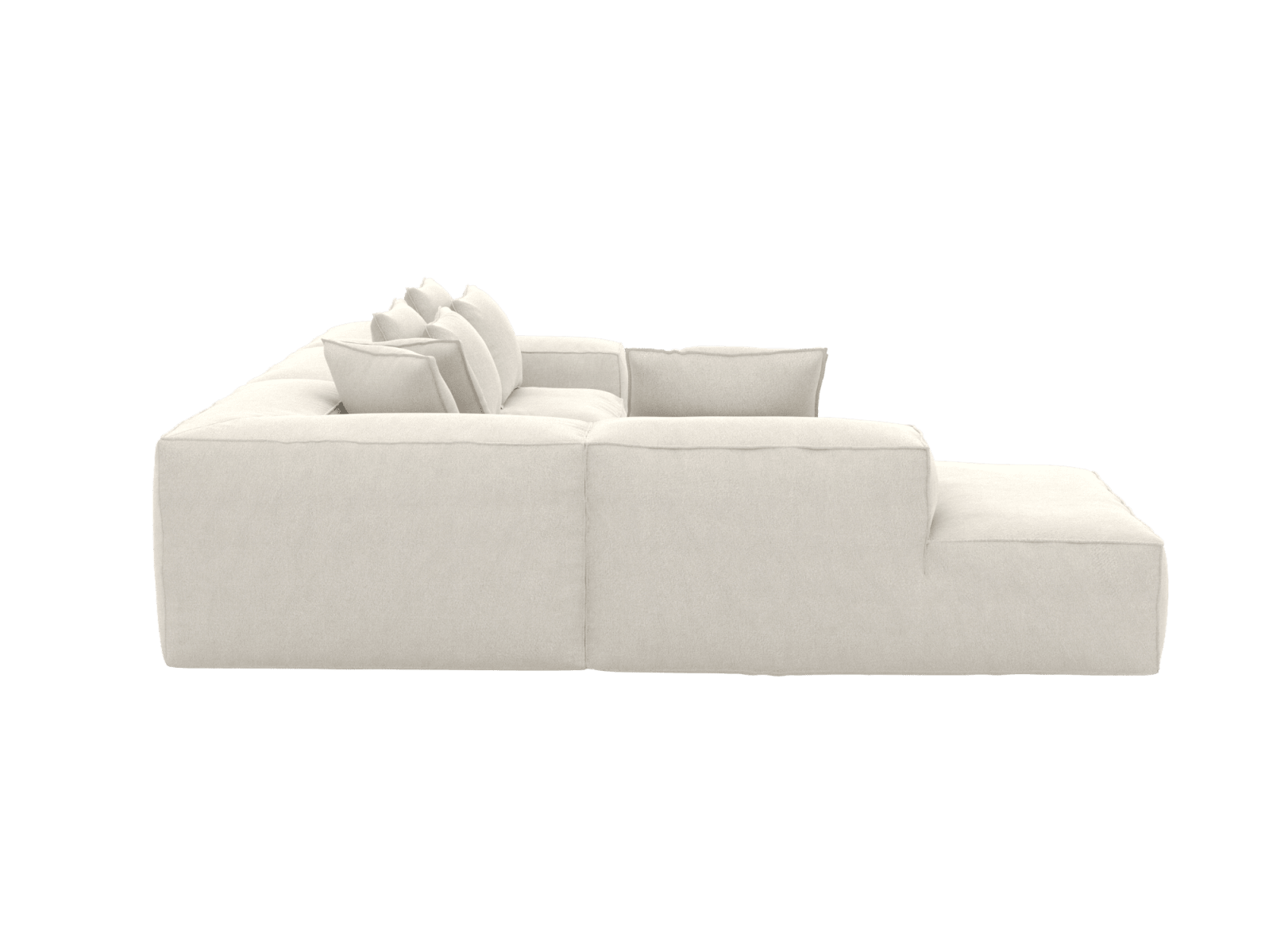 Riley California Ivory 5 Seater Terminal Left Corner Modular Sofa color California Ivory