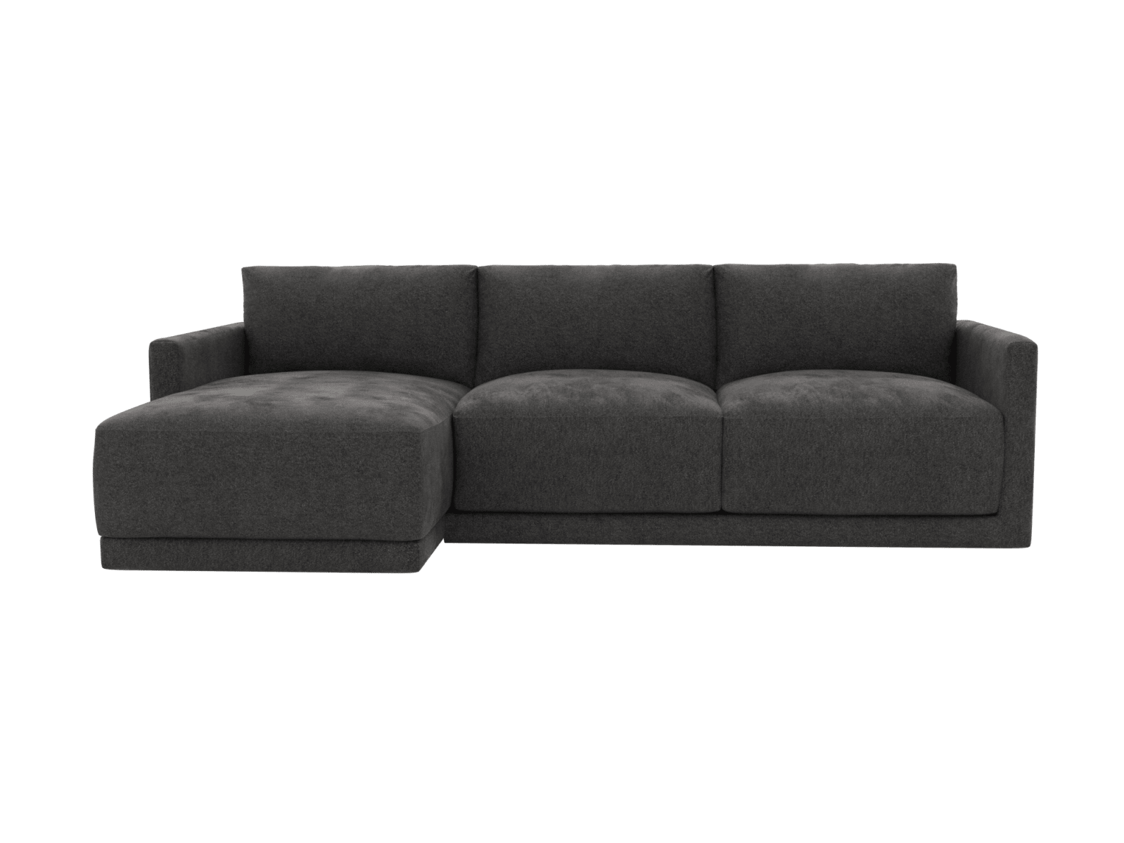Haven Apt California Charcoal Chaise Sofa color California Charcoal