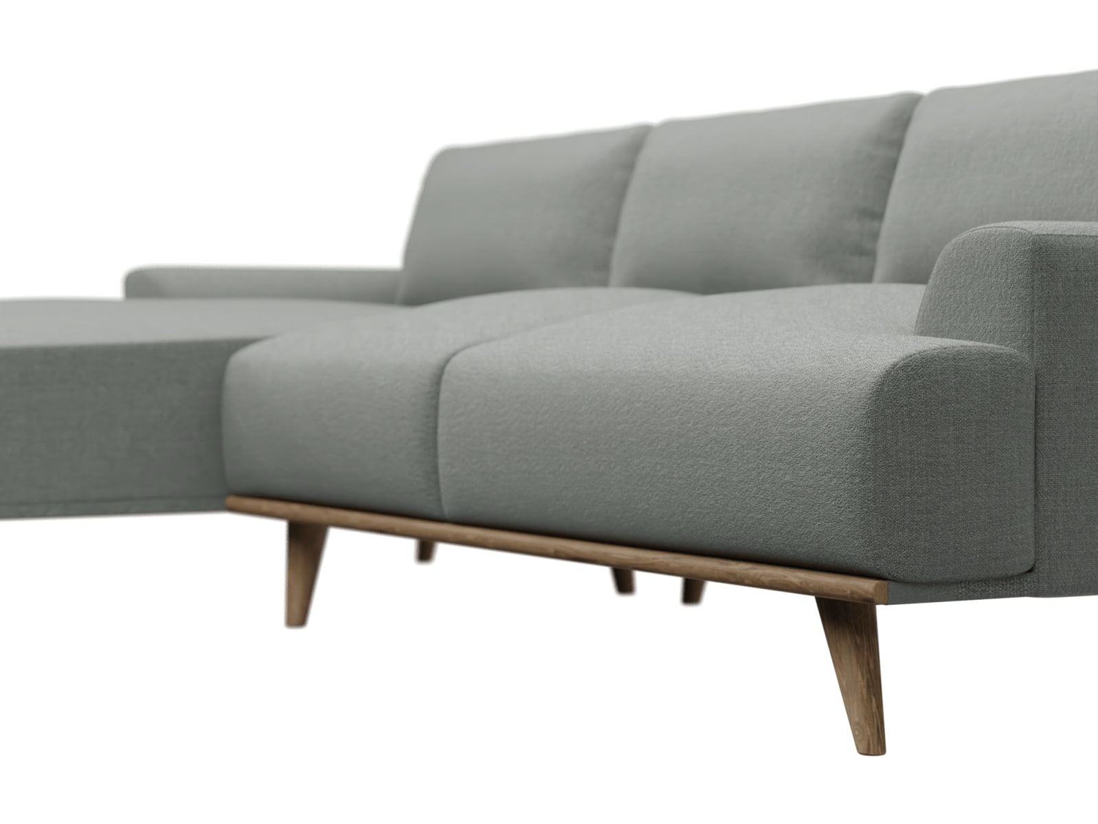 Dane Tribute Storm Chaise Sofa - 3 Seater color Tribute Storm