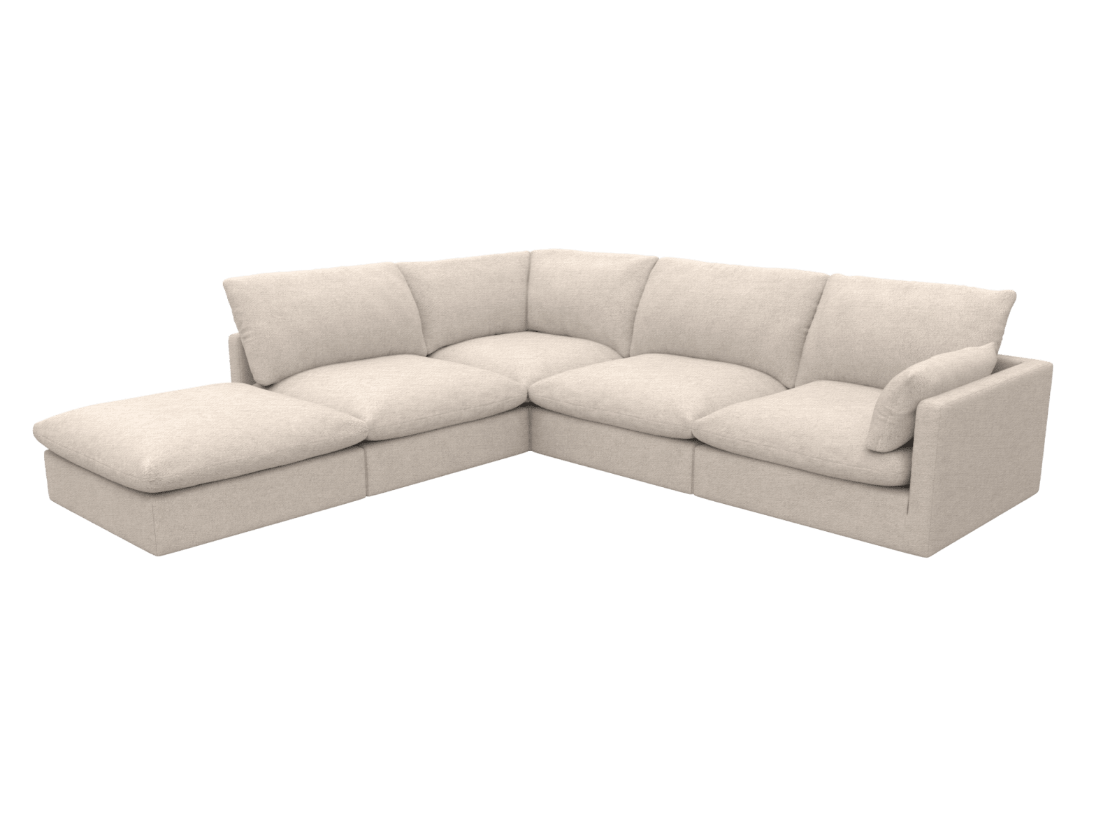 Willow Noa Desert Modular Sofa - 5 Seater LAF Terminal color Noa Desert