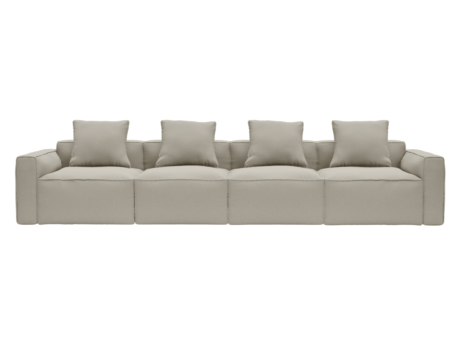 Riley Apt Plaza Natural Sofa - 4 Seater color Plaza Natural