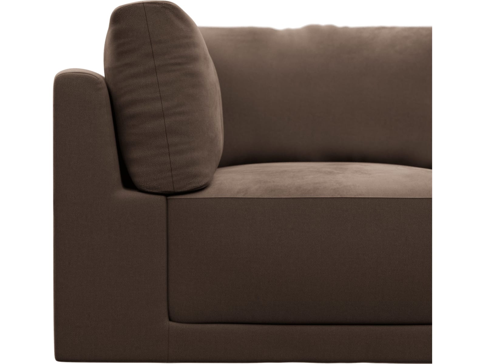 Haven Muse Chocolate Corner Sofa Chair Module color Muse Chocolate