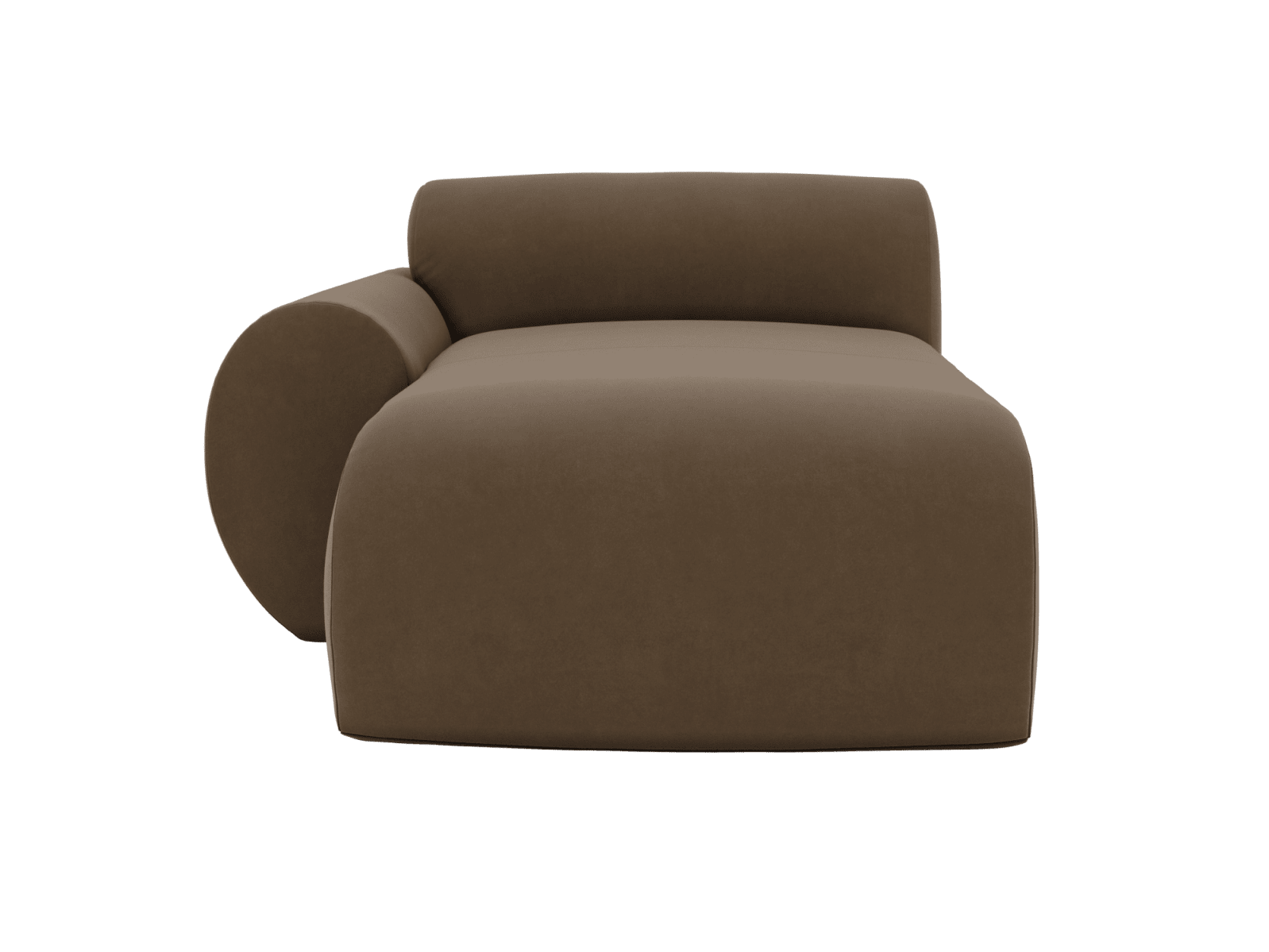 Malmo Blaze Mocha Chaise Left Arm Facing Sofa Module color Blaze Mocha