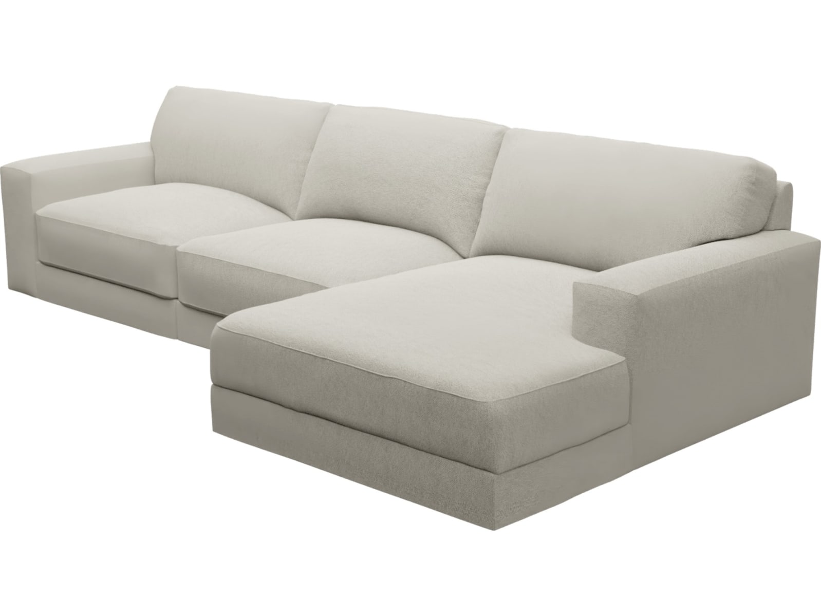 Monica Noa Desert Chaise Sofa - 3 Seater color Noa Desert