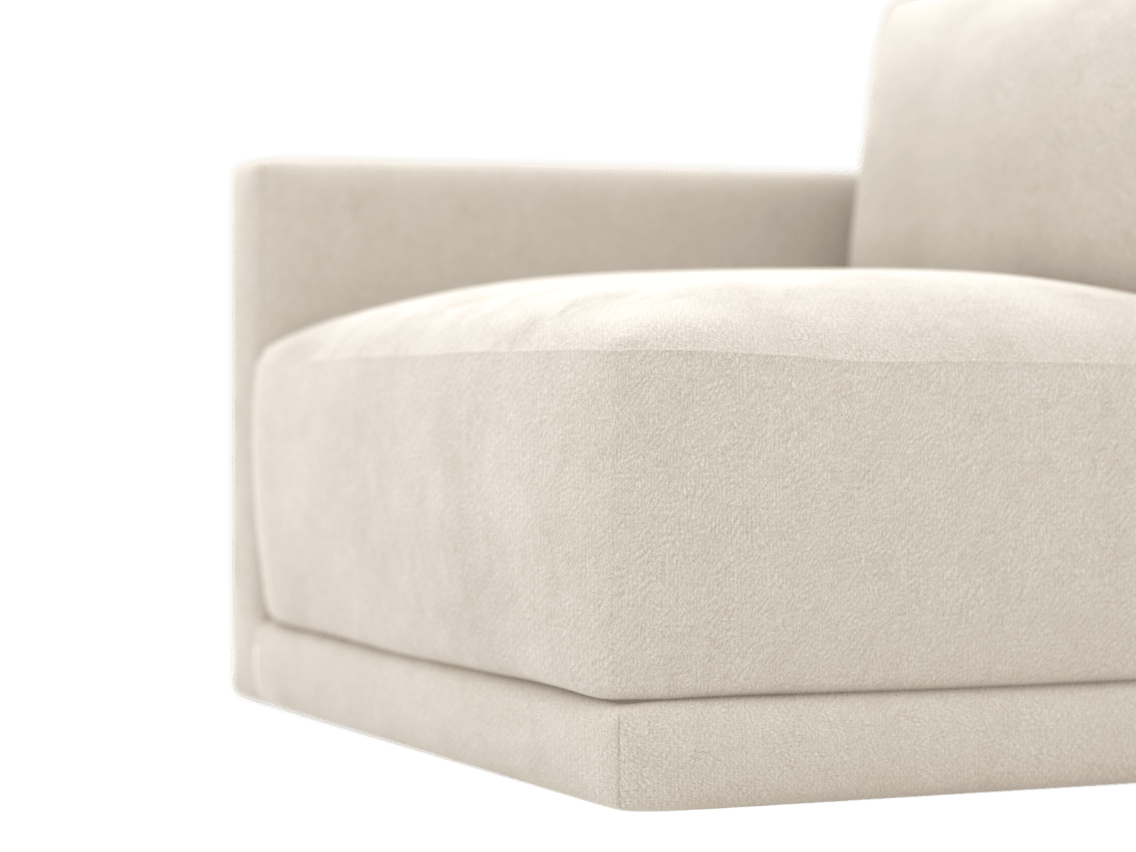 Haven Muse Flax Left Arm Facing Sofa Module color Muse Flax