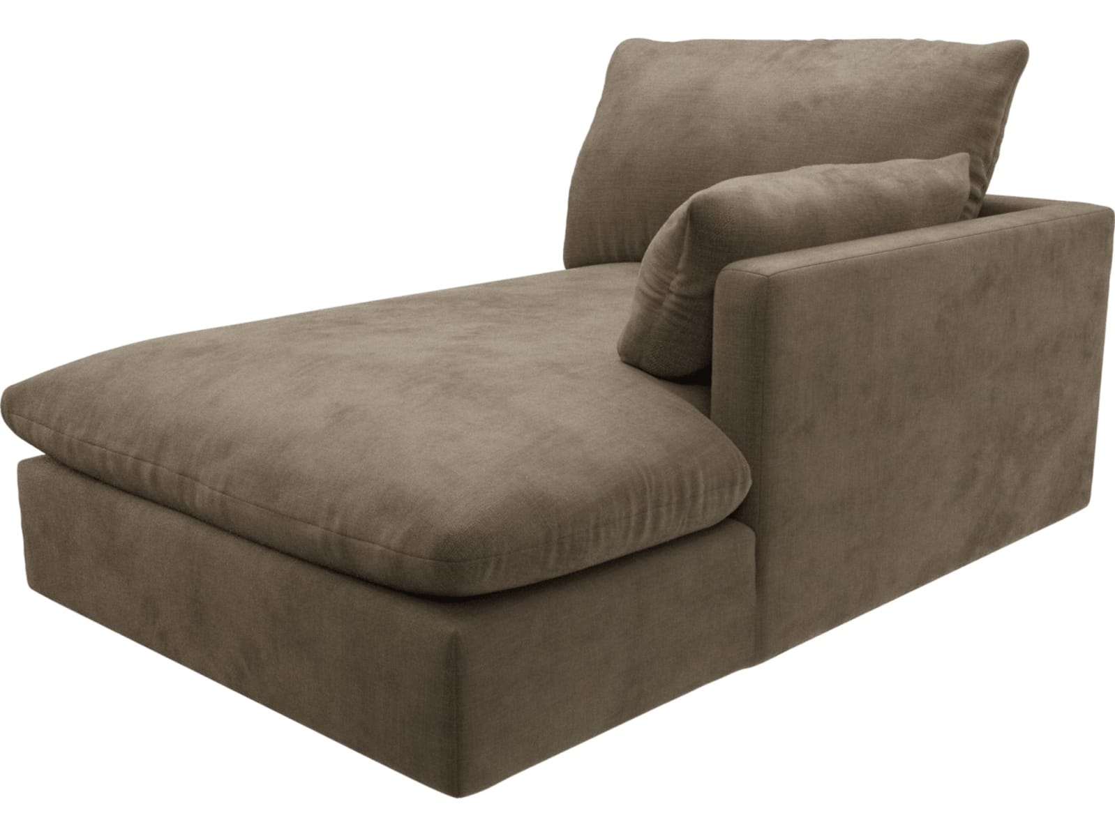 Willow Tribute Walnut Chaise Right Arm Facing Sofa Module color Tribute Walnut