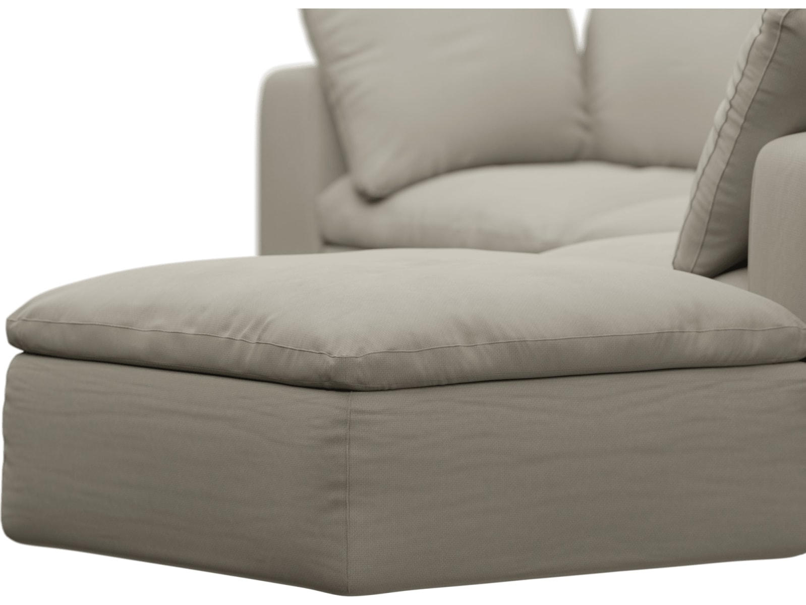 Cloud Plaza Natural Modular Sofa - 5 Piece color Plaza Natural