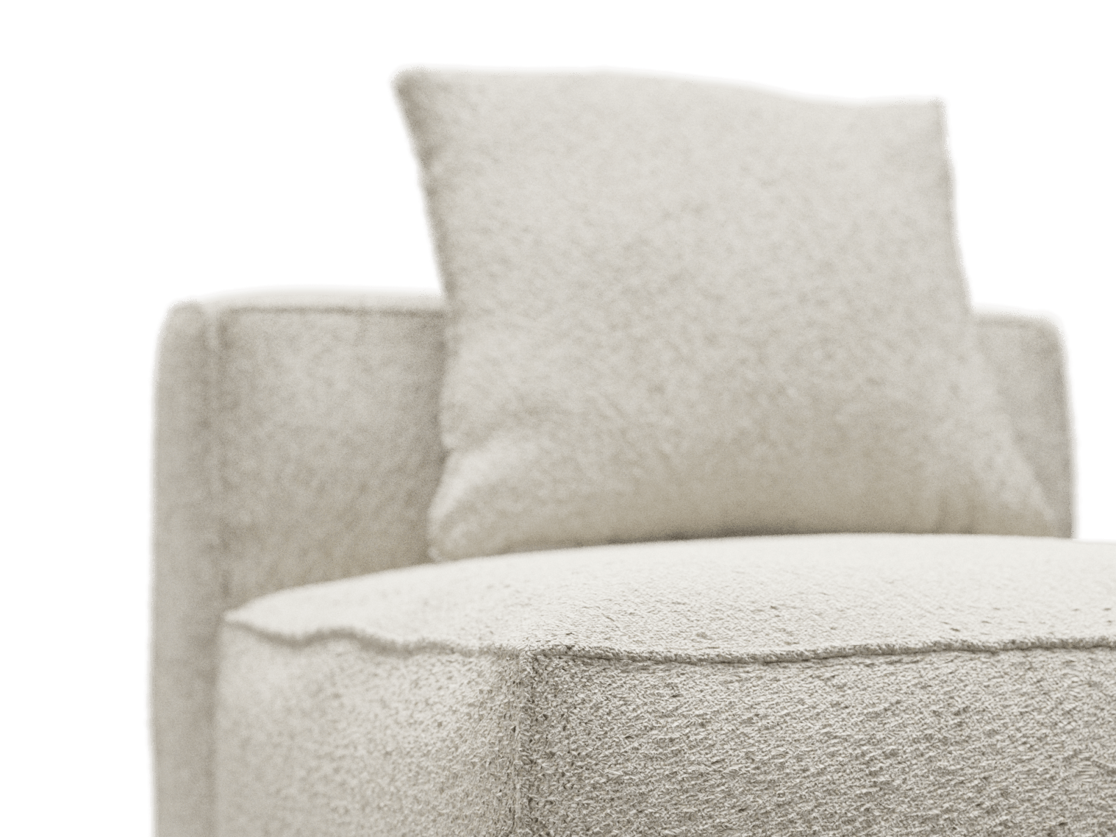 Riley Apt Boucle Ivory Module Armless color Boucle Ivory