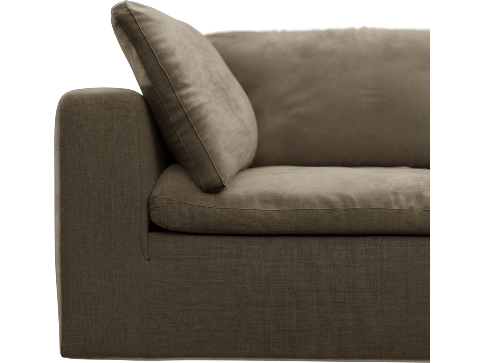 Cloud Deep Tribute Walnut Modular Sofa - 4 Seater color Tribute Walnut