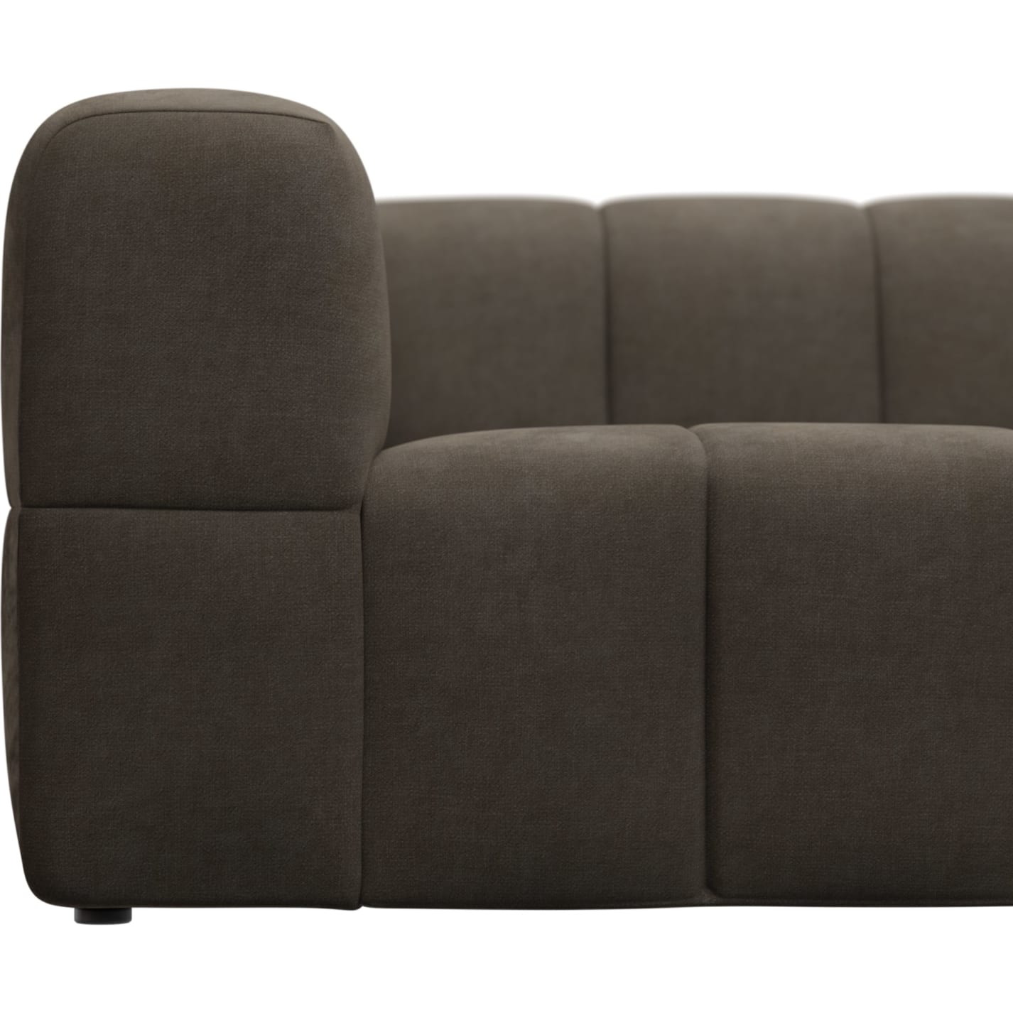 Lucello Muse Mink Modular Sofa with Ottoman - 4 Piece color Muse Mink
