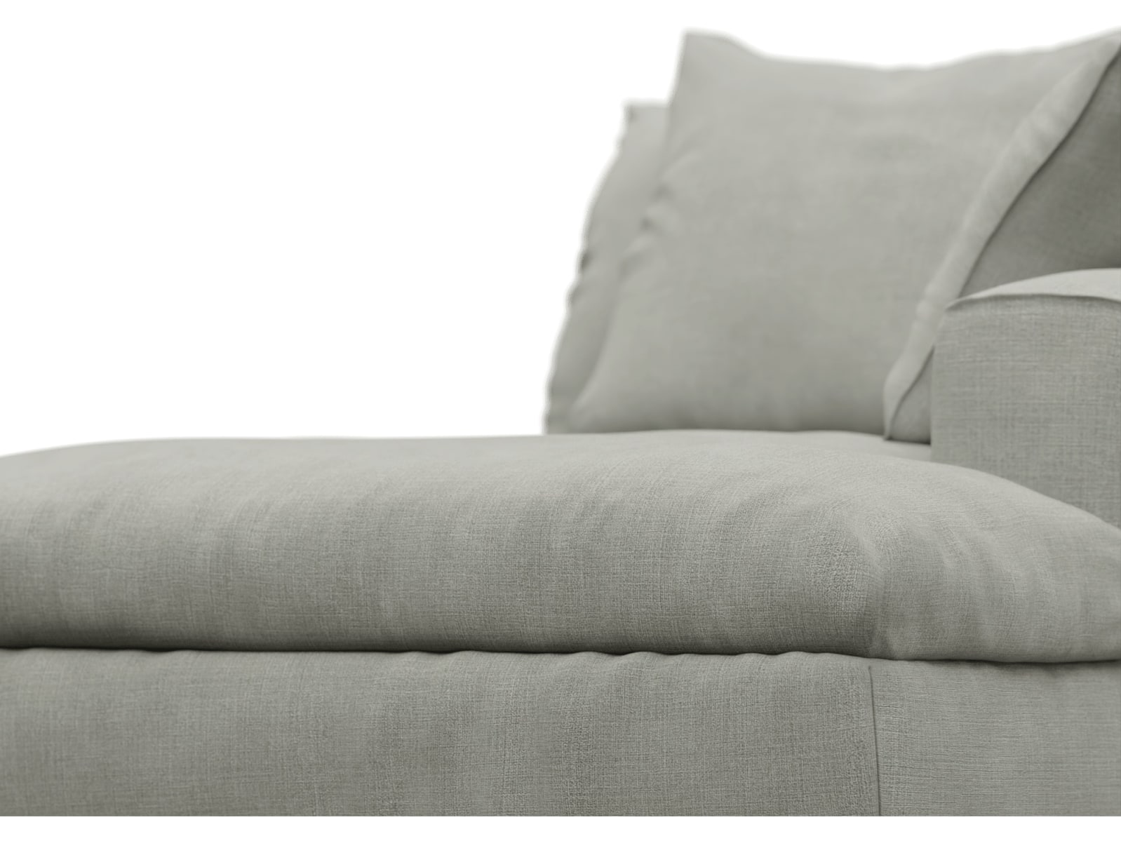 Tully Toorak Pebble Chaise Right Arm Facing Module color Toorak Pebble