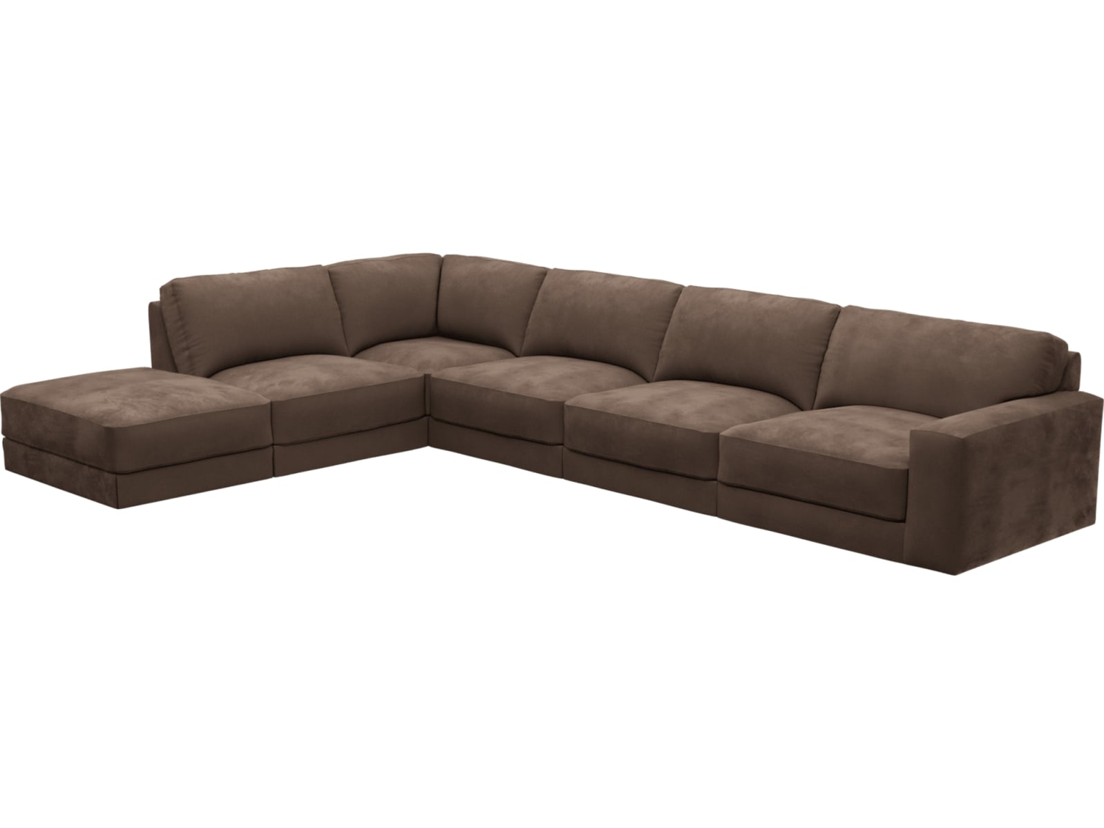 Monica Muse Chocolate Sofa - 6 Seater LAF Terminal color Muse Chocolate