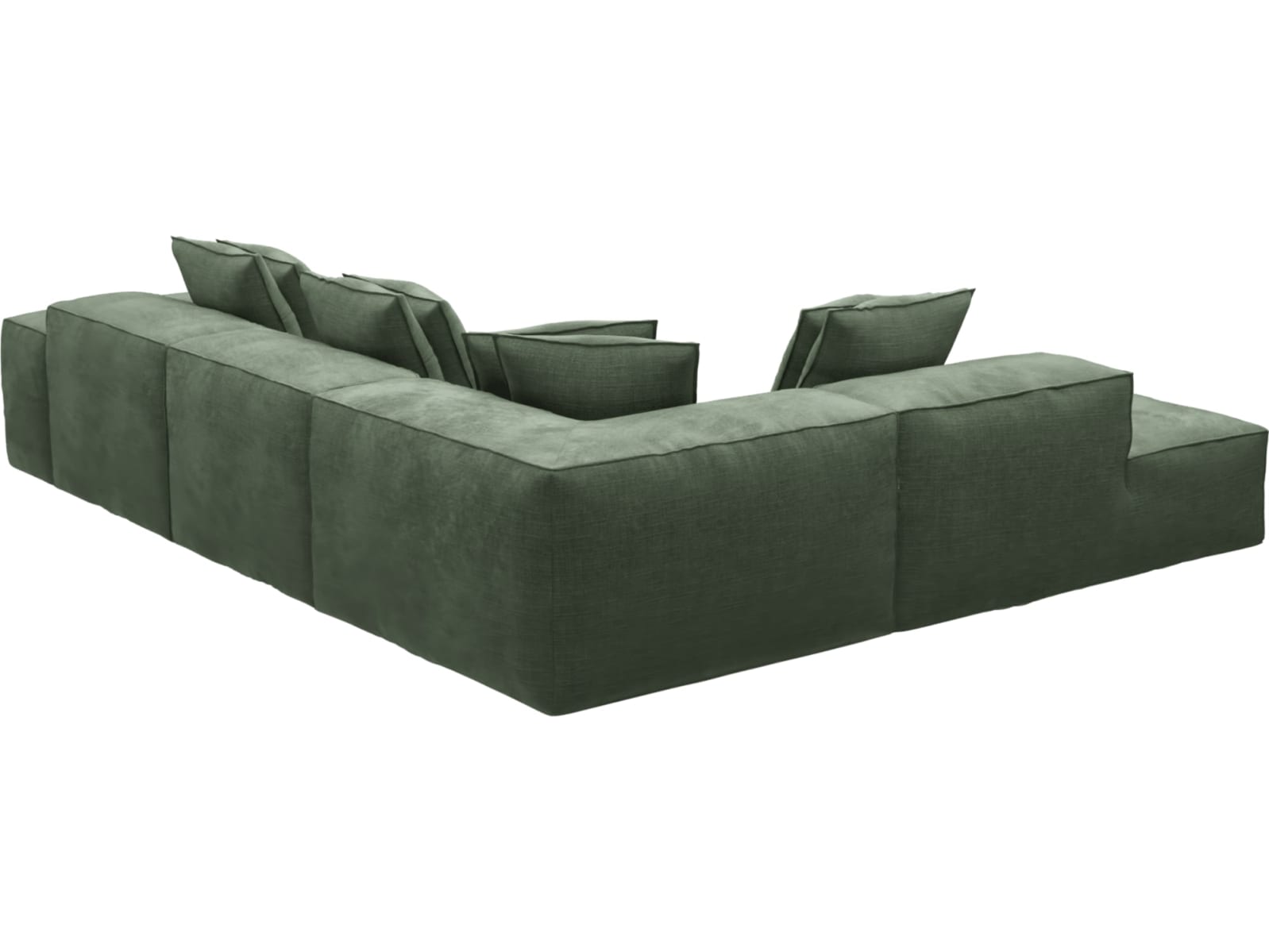 Riley Tribute Dark Jade Modular Sofa - Arm, 2x Armless, Corner, Left Terminal color Tribute Dark Jade