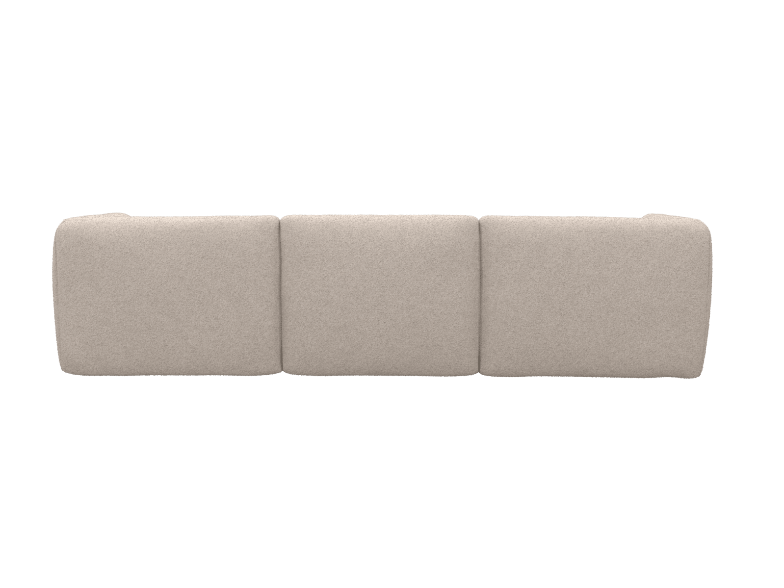 Dillon Boucle Pumice Round Chaise Sofa - 3 Seater color Boucle Pumice