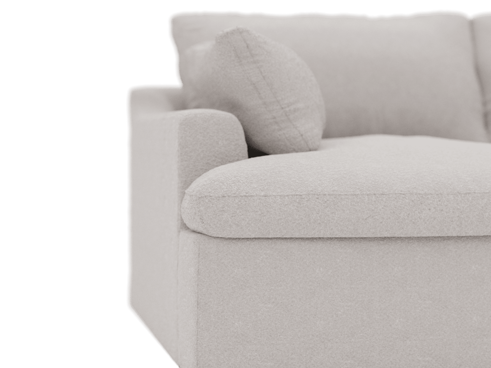 Retreat Boucle Pumice Modular Sofa - 2 Piece color Boucle Pumice