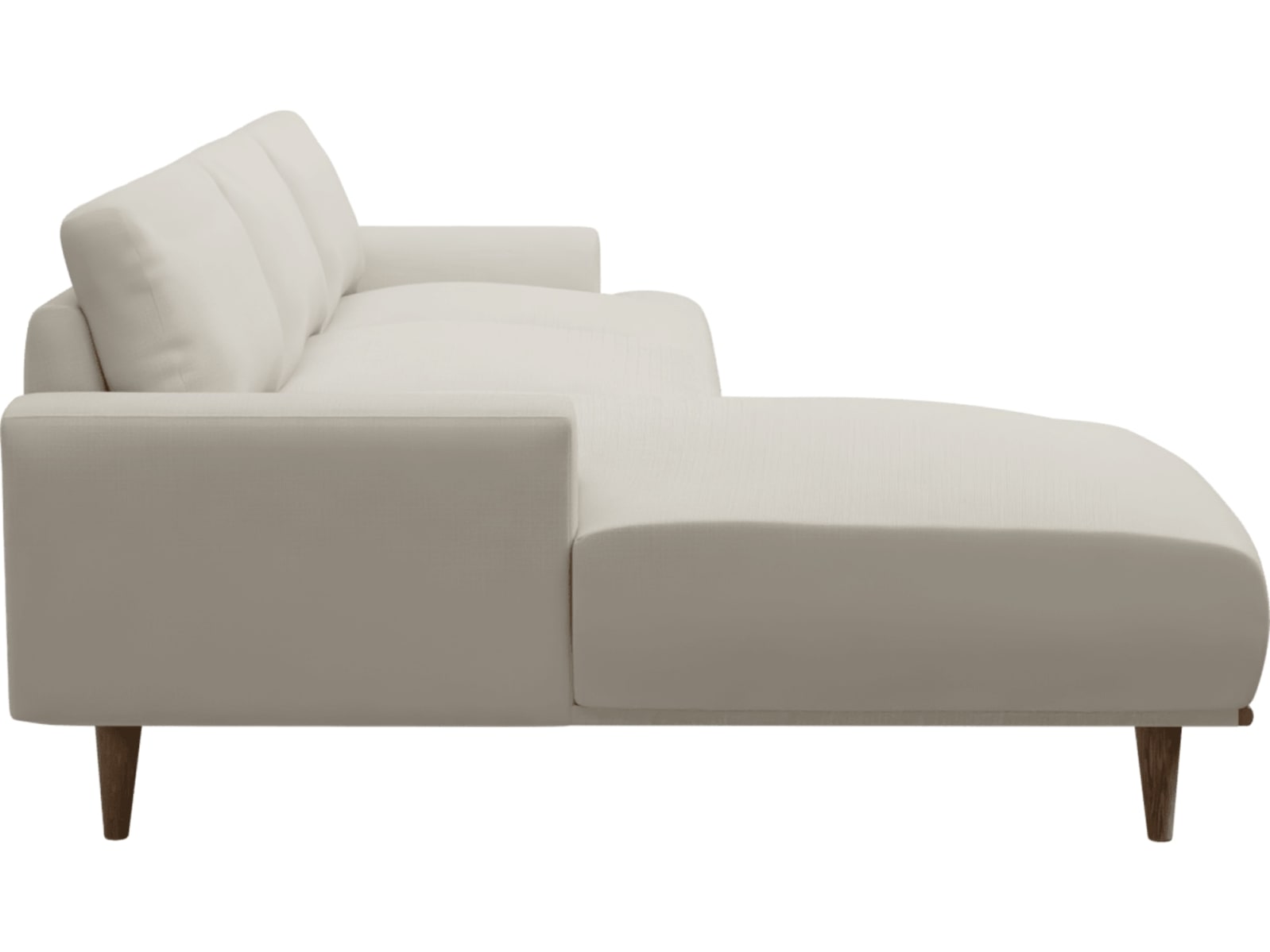 Dane Toorak Pearl Chaise Sofa - 3 Seater color Toorak Pearl