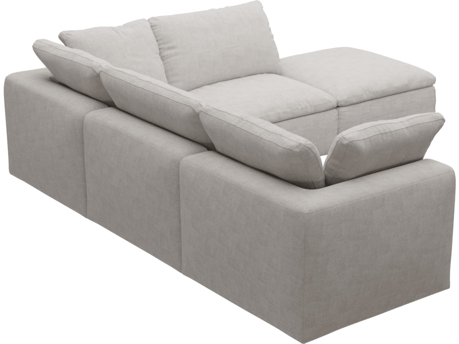 Cloud Avon Mineral Modular Sofa - 5 Piece color Avon Mineral