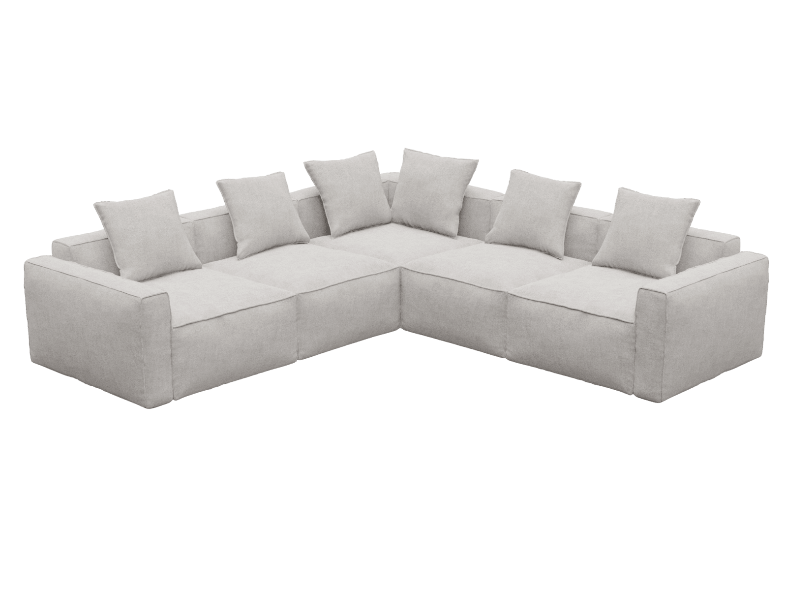 Riley Apt Avon Mineral Corner Sofa - 5 Seater color Avon Mineral
