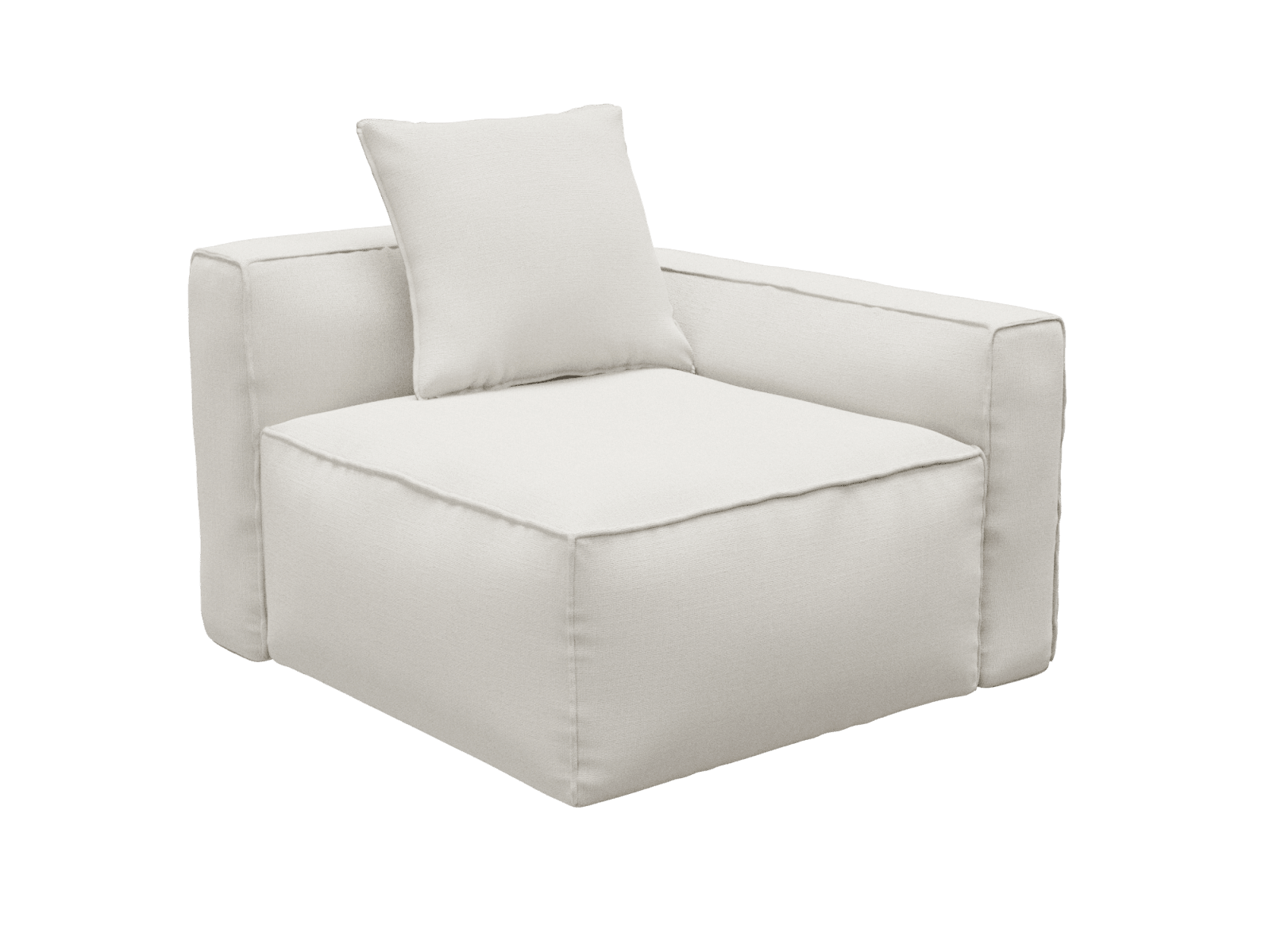 Riley Apt Tribute Ice Right Arm Facing Chair Module color Tribute Ice