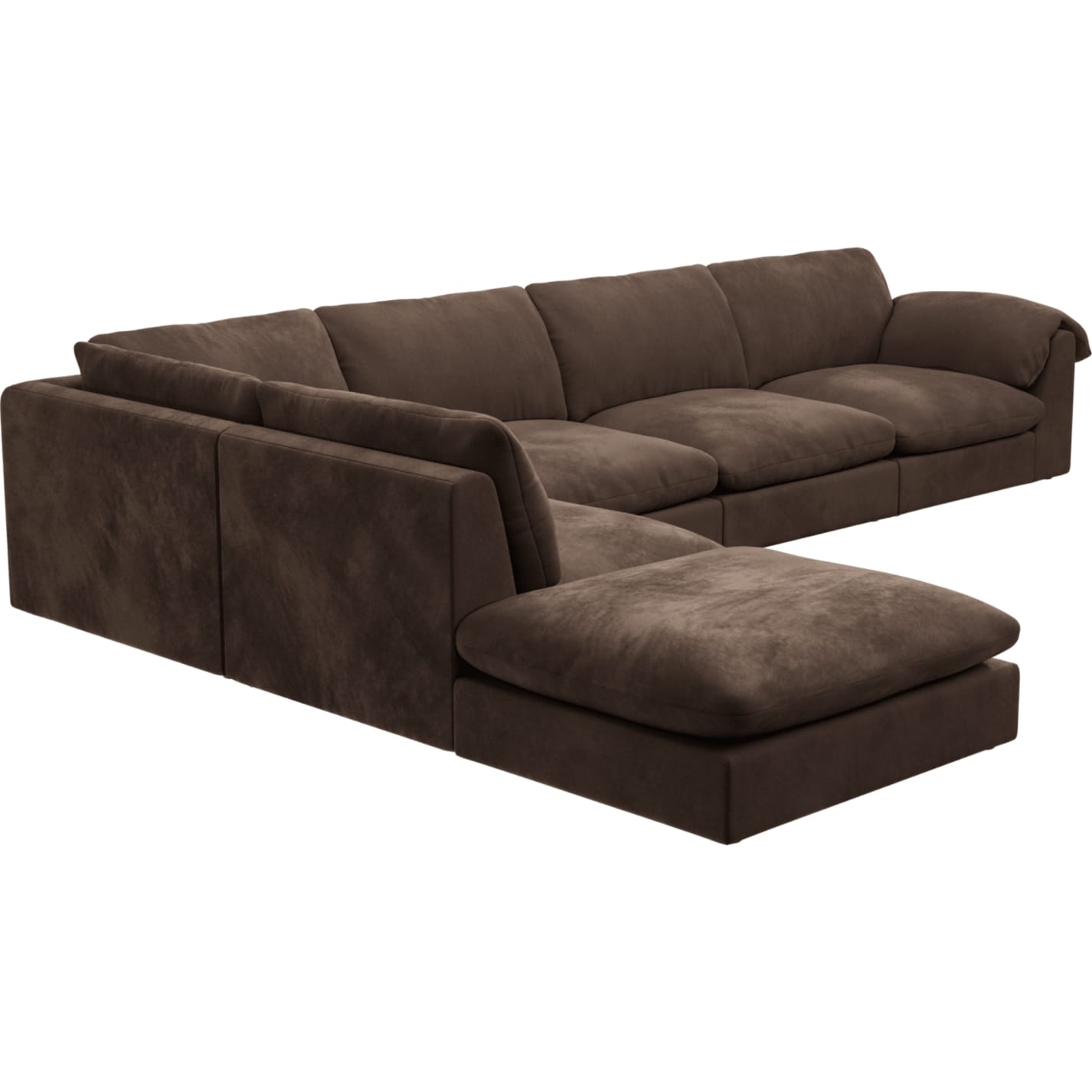 Ludlow Muse Chocolate Sofa - 6 Seater LAF Terminal color Muse Chocolate