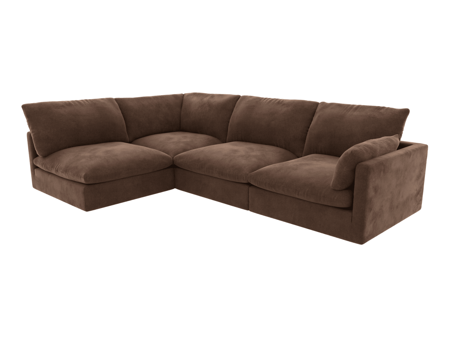 Willow Muse Chocolate Corner Sofa - 4 Seater LAF Terminal color Muse Chocolate