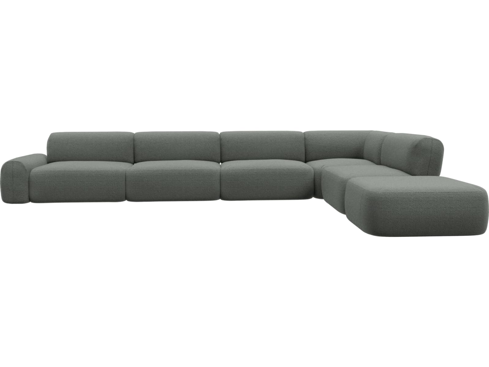 Beckett Tribute Storm Modular Sofa - 7 Piece color Tribute Storm