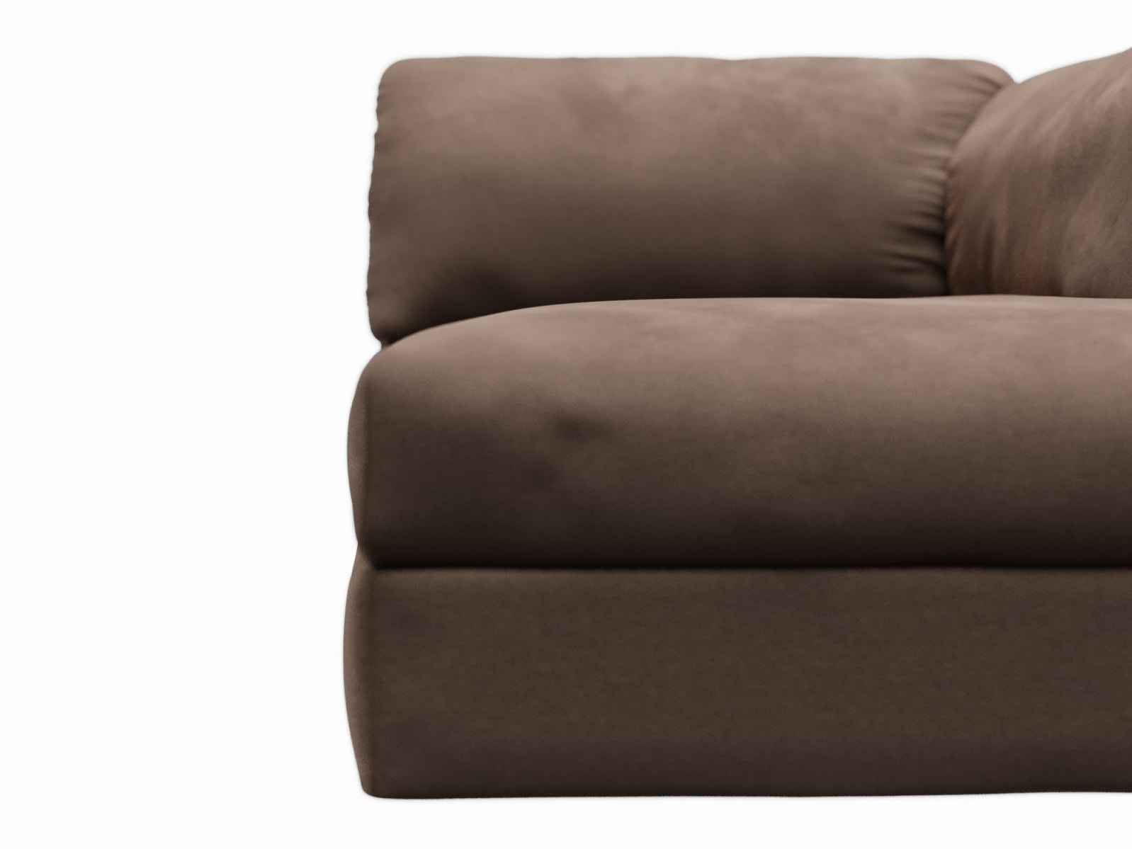 Finley Muse Chocolate Right Arm Facing Chaise Module color Muse Chocolate