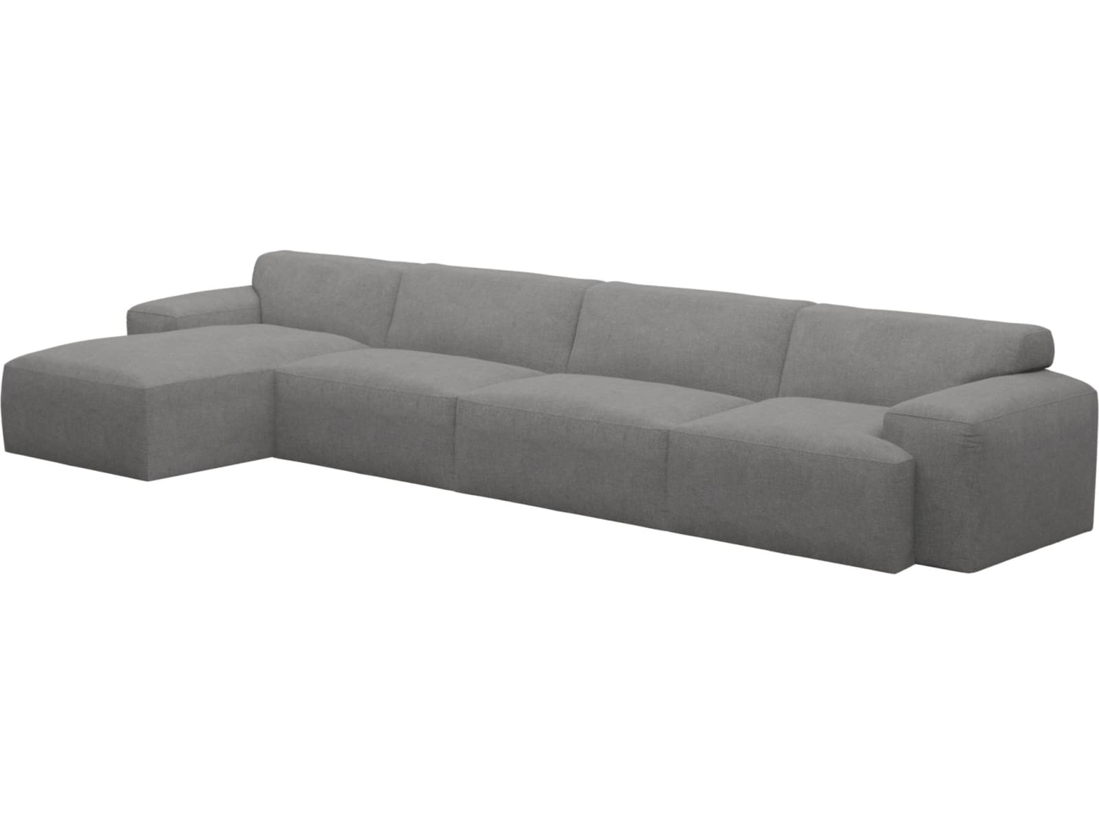 Copenhagen California Slate Chaise Sofa - 4 Seater color California Slate