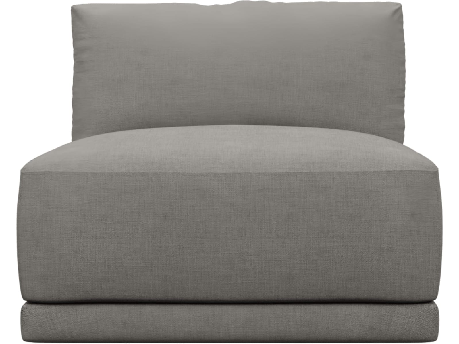 Haven Isla Soft Grey Armless Sofa Chair Module color Isla Soft Grey