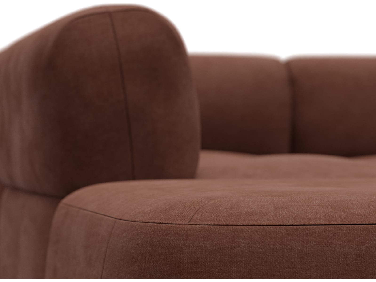 Beckett Muse Rust Modular Sofa - 7 Piece color Muse Rust
