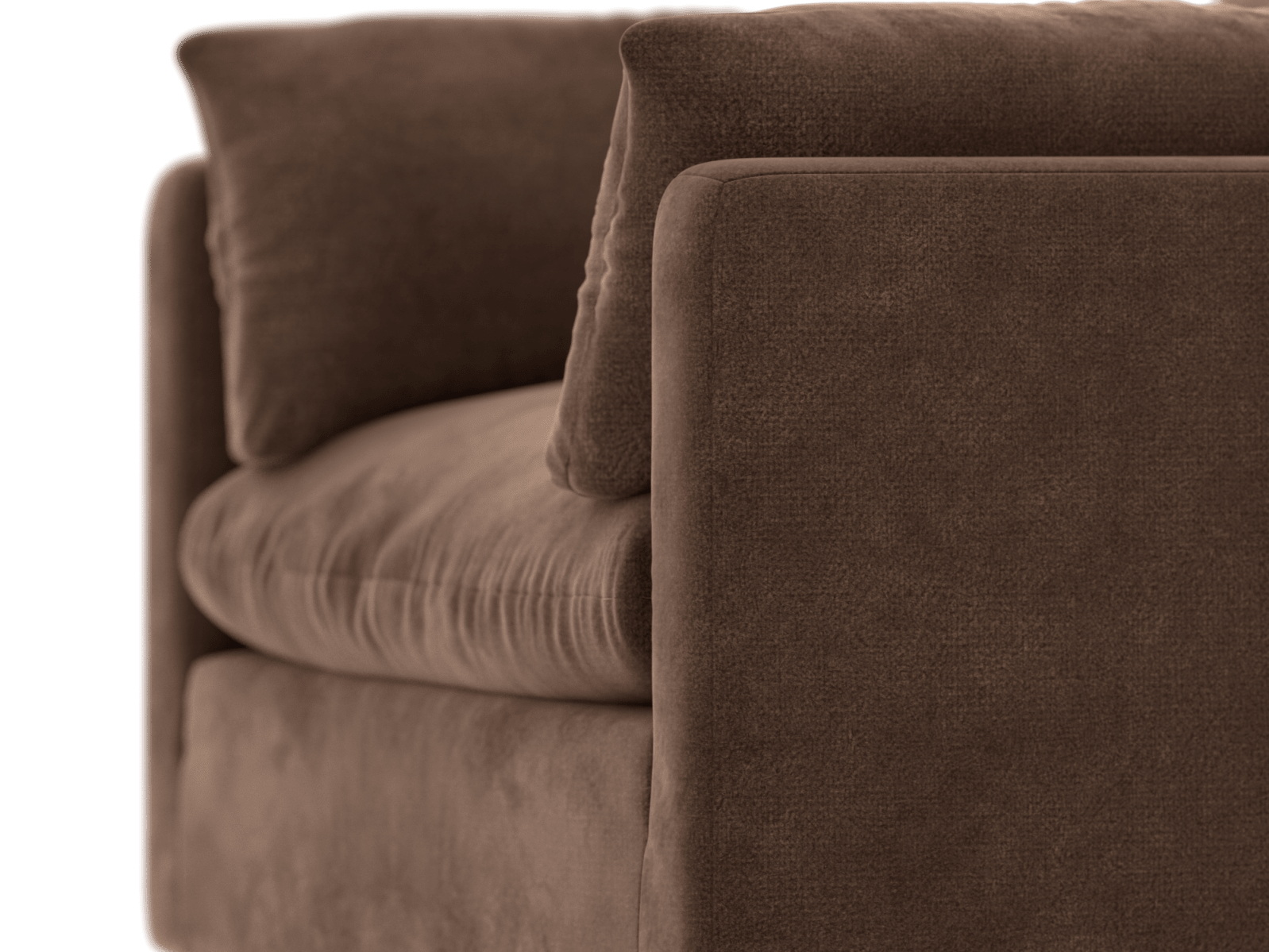 Willow Muse Chocolate Armchair color Muse Chocolate