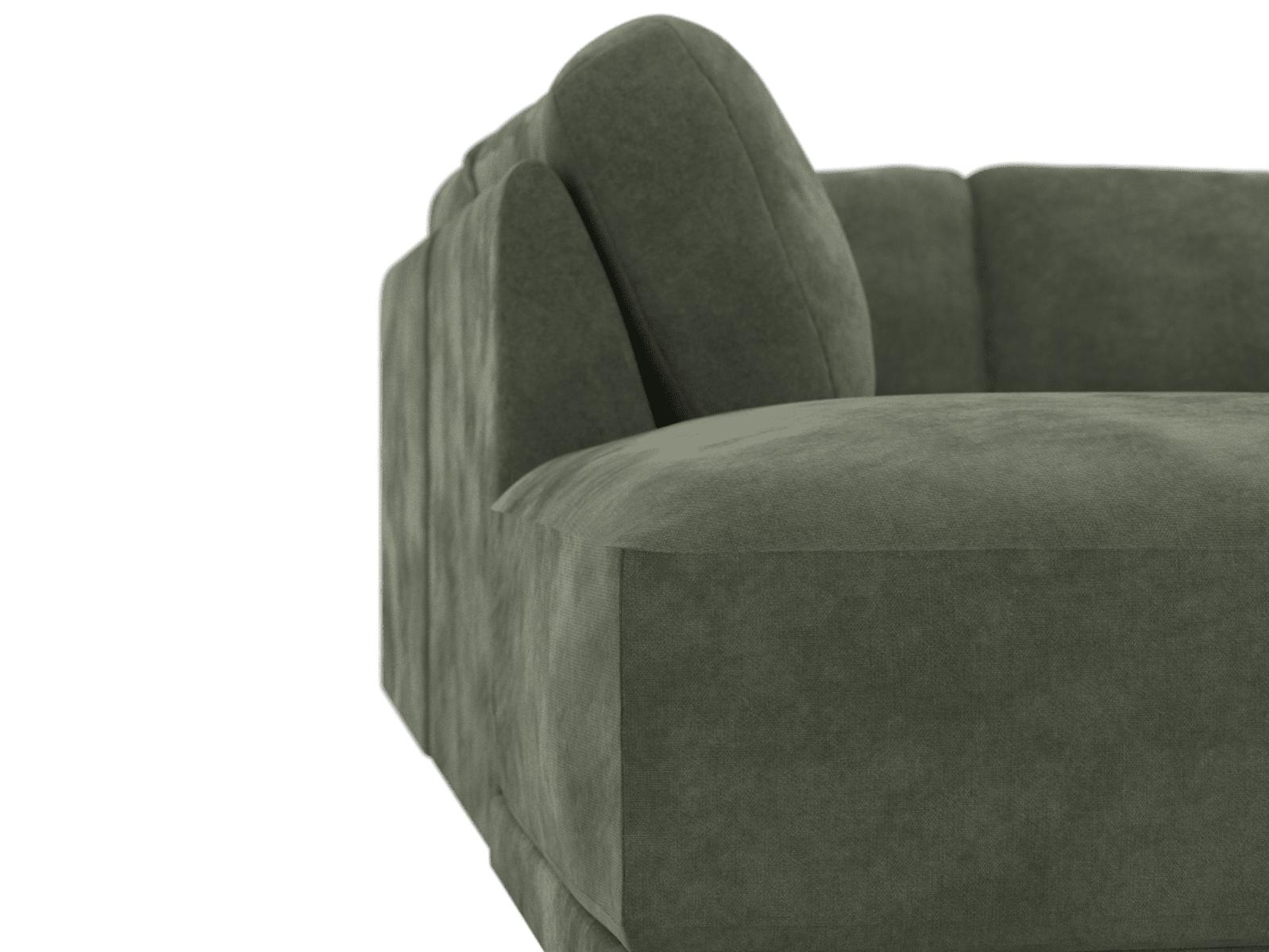 Emily Modular Sofa Muse Forest - 6 Piece color Muse Forest