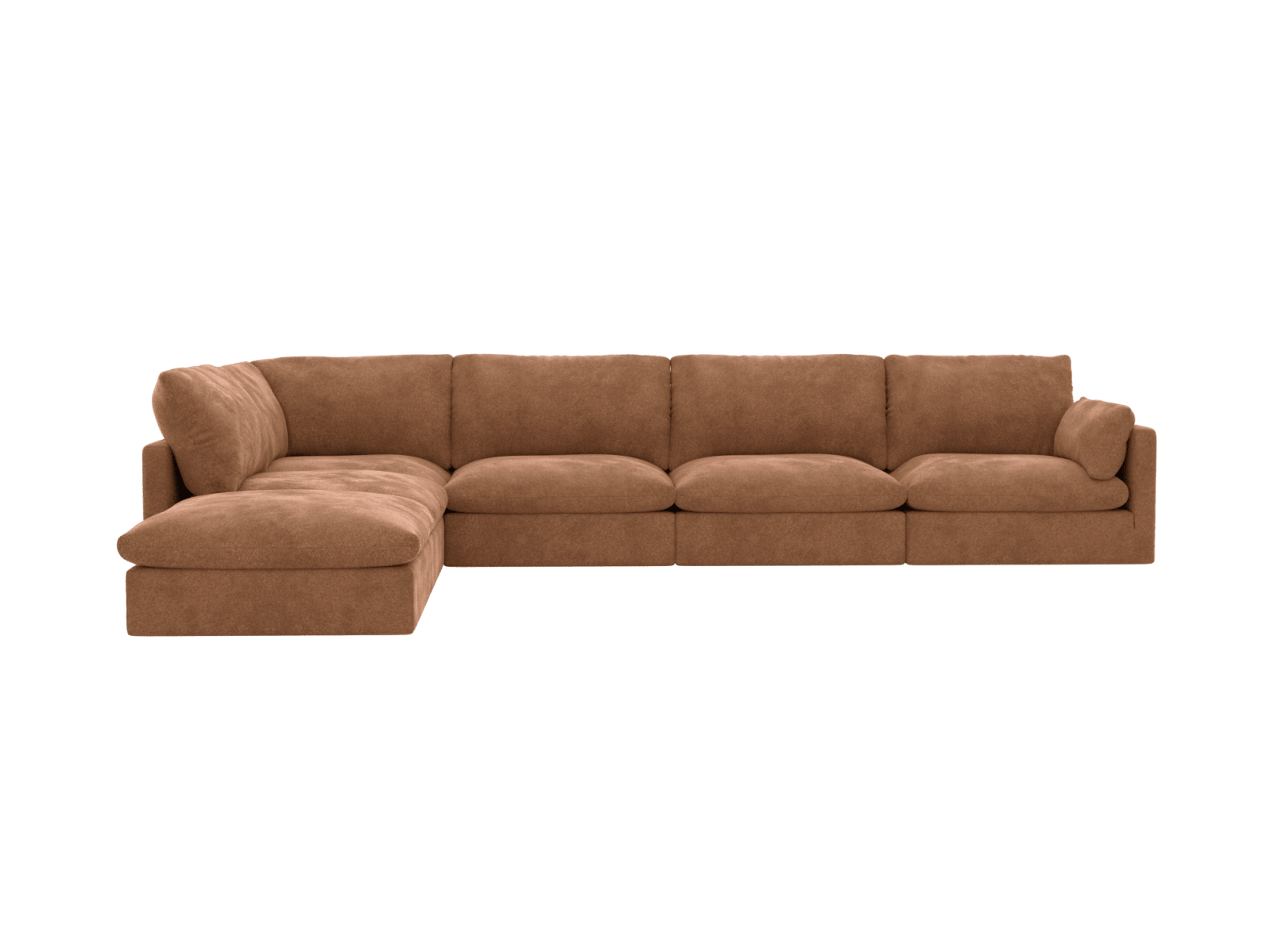 Willow Tribute Chestnut Modular Sofa - 6 Seater LAF Terminal color Tribute Chestnut