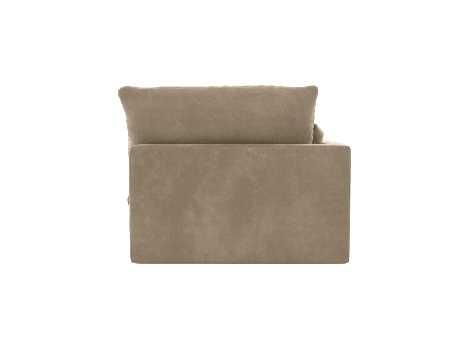 Willow Muse Soft Brown 1 Seat Left Arm Facing Sofa Module color Muse Soft Brown