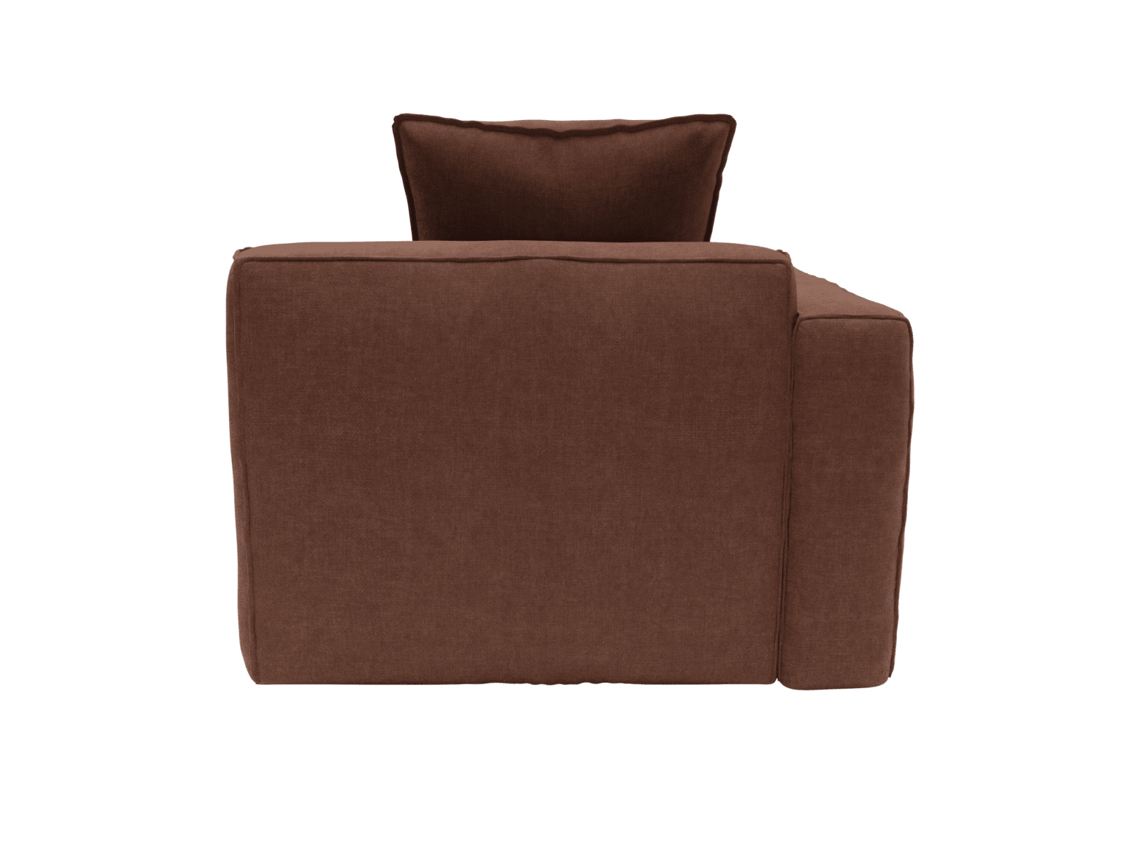 Riley Apt Muse Rust Left Arm Facing Chair Module color Muse Rust