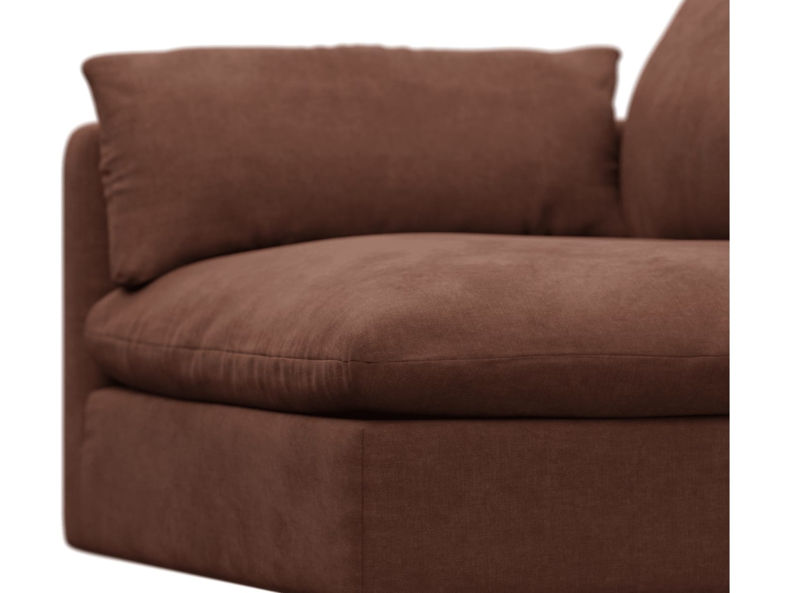 Willow Muse Rust 1 Seat Left Arm Facing Sofa Module color Muse Rust