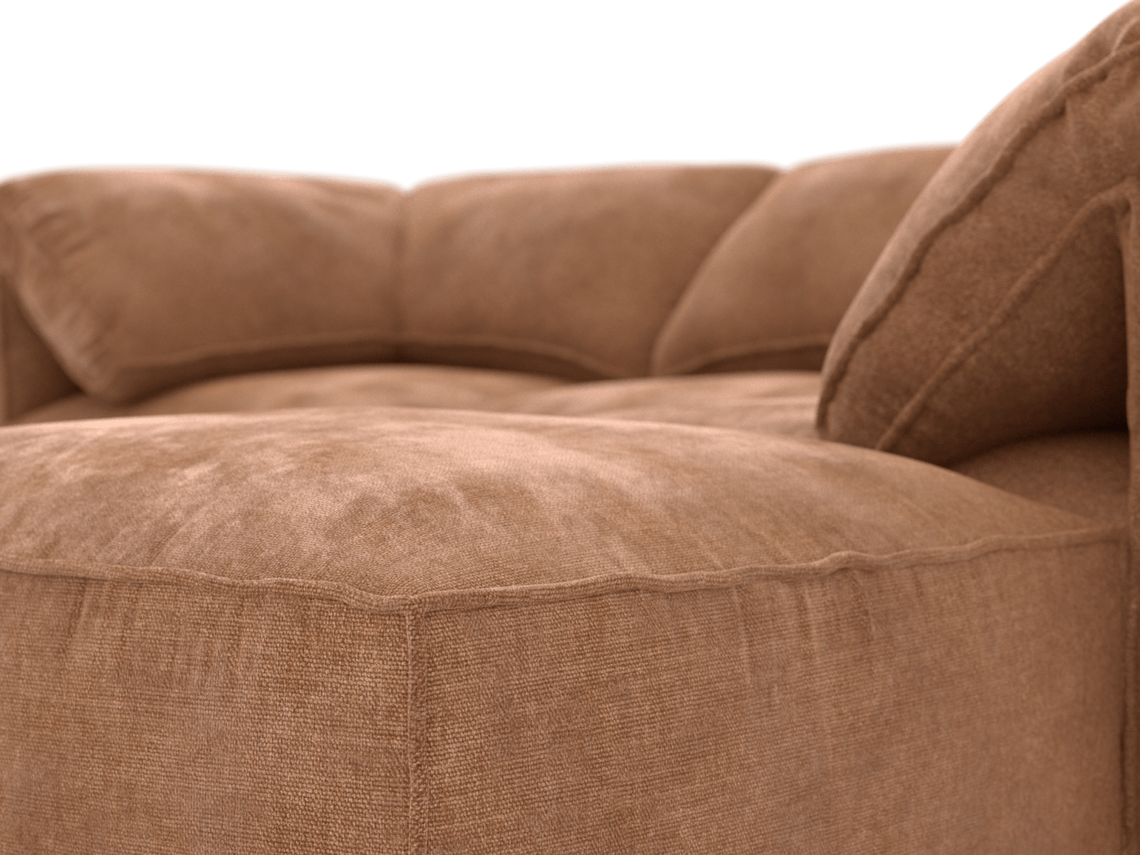 Kai Tribute Chestnut Modular Sofa with Ottoman - 4 Seater color Tribute Chestnut