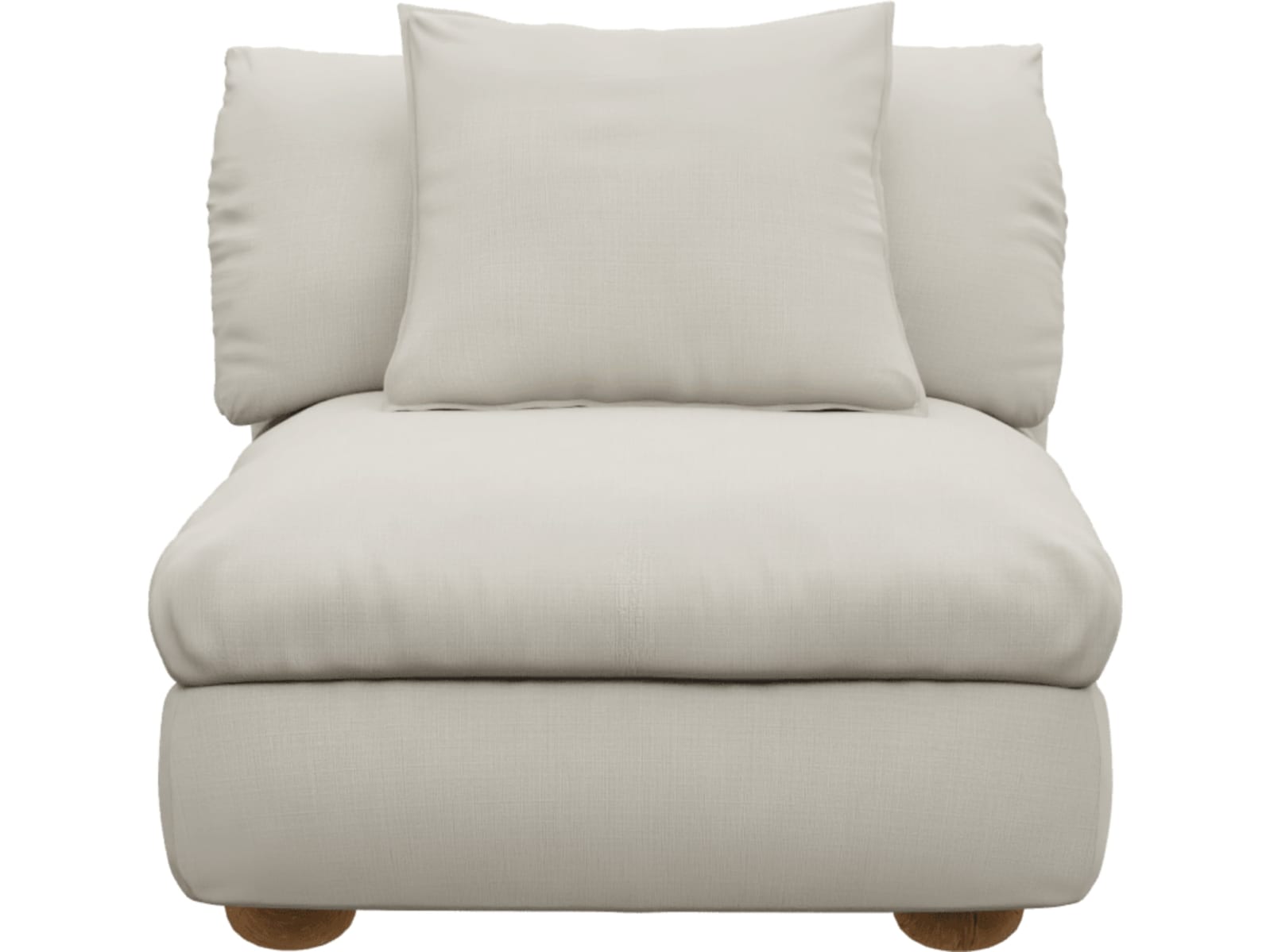 Tully Toorak Pearl Armless Sofa Chair Module color Toorak Pearl