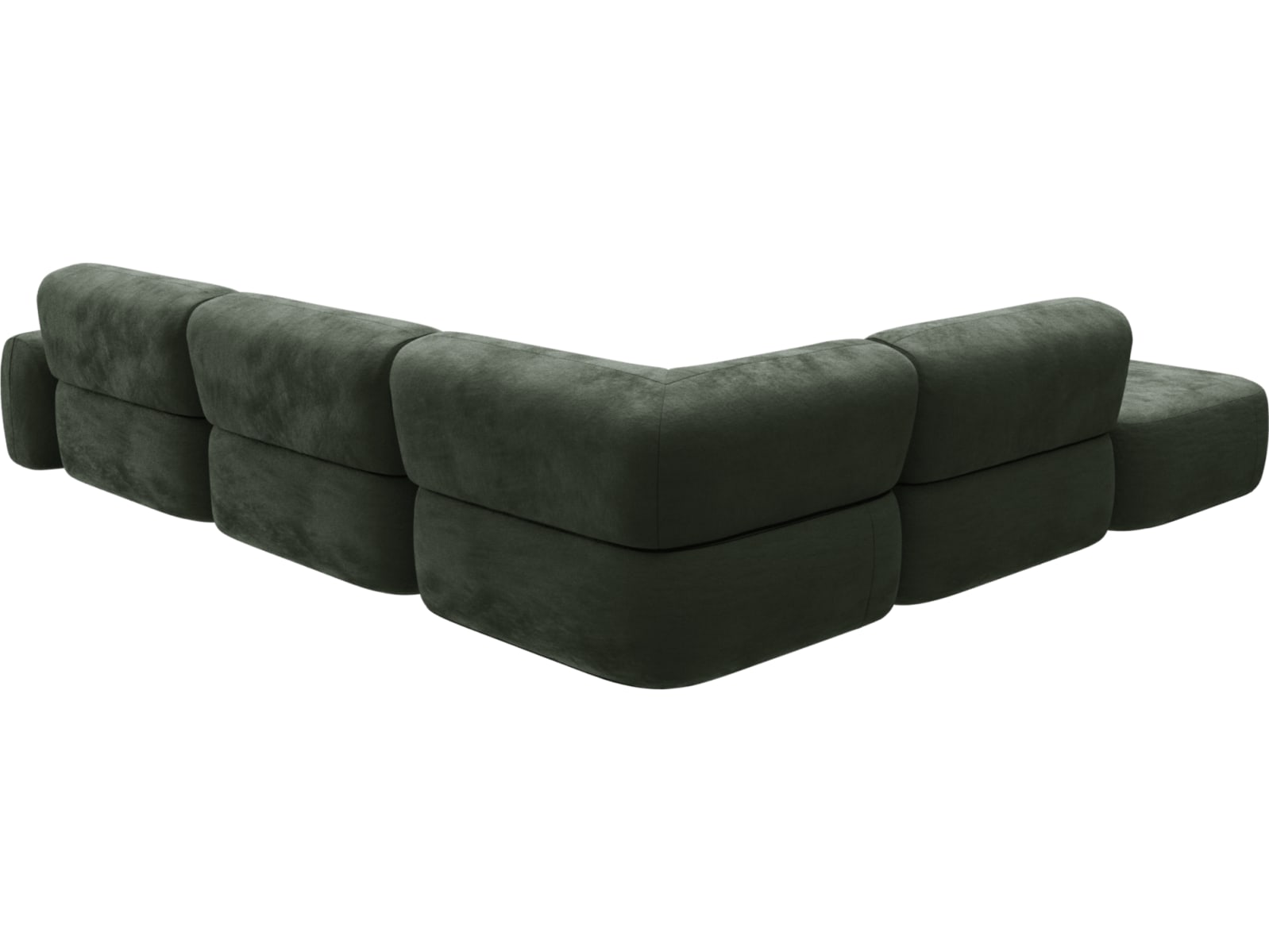 Beckett Muse Forest Modular Sofa - 6 Piece color Muse Forest
