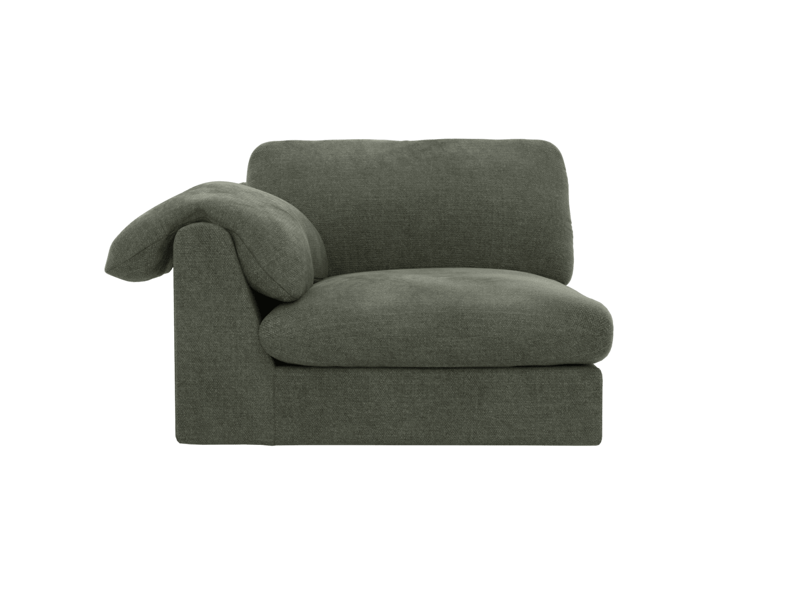 Ludlow Tribute Dark Jade Left Arm Facing Chair Module color Tribute Dark Jade