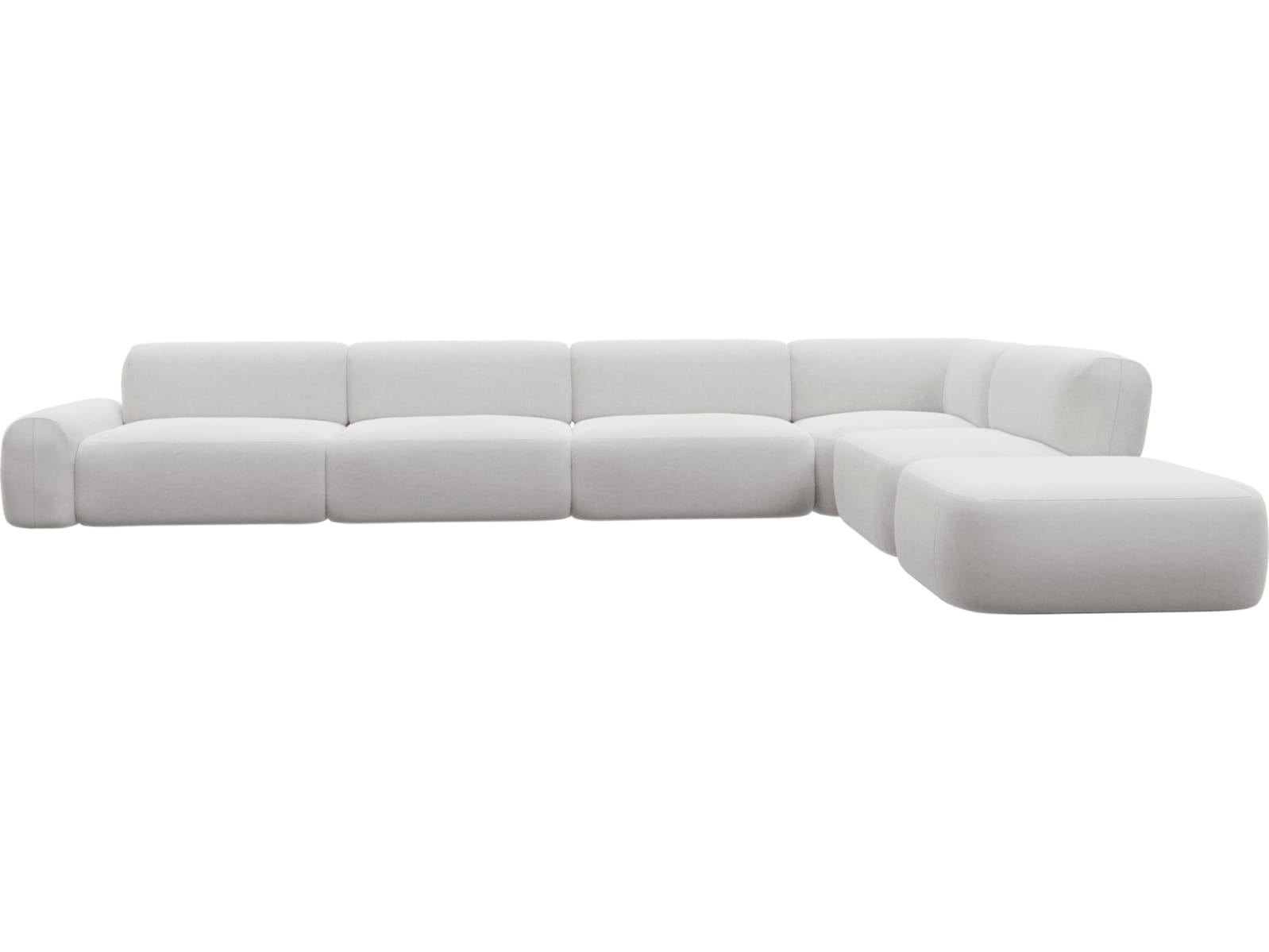 Beckett Muse Frost Modular Sofa - 7 Piece color Muse Frost