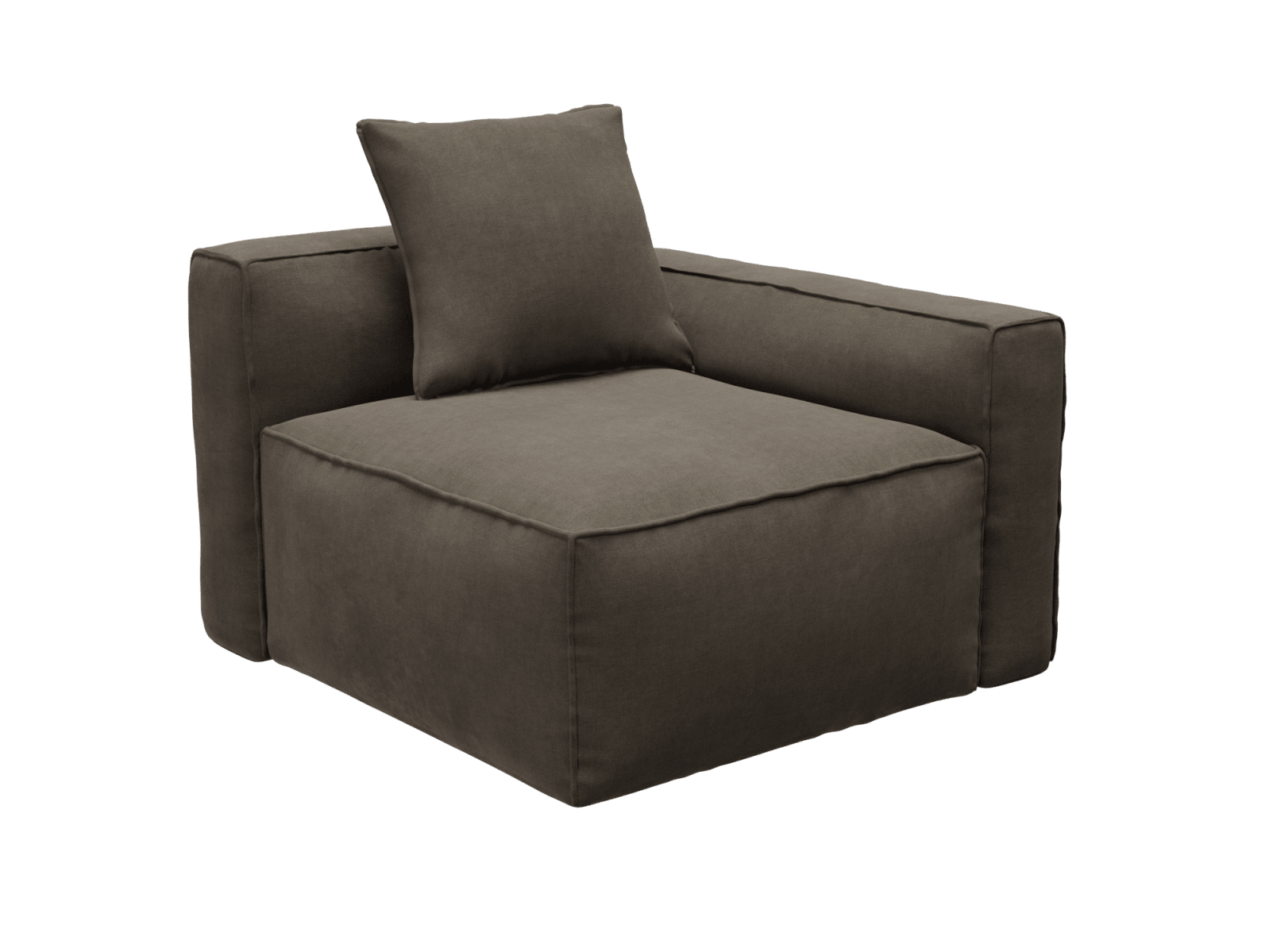 Riley Apt Muse Mink Right Arm Facing Chair Module color Muse Mink