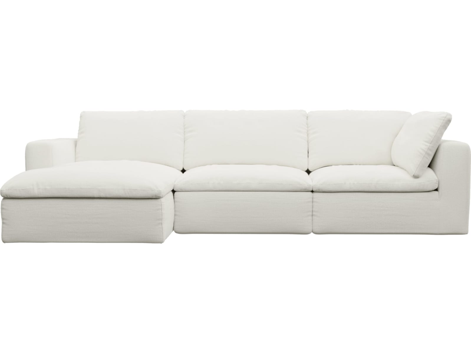 Cloud Deep Tribute Shell Modular Sofa - 3 Seater Chaise color Tribute Shell