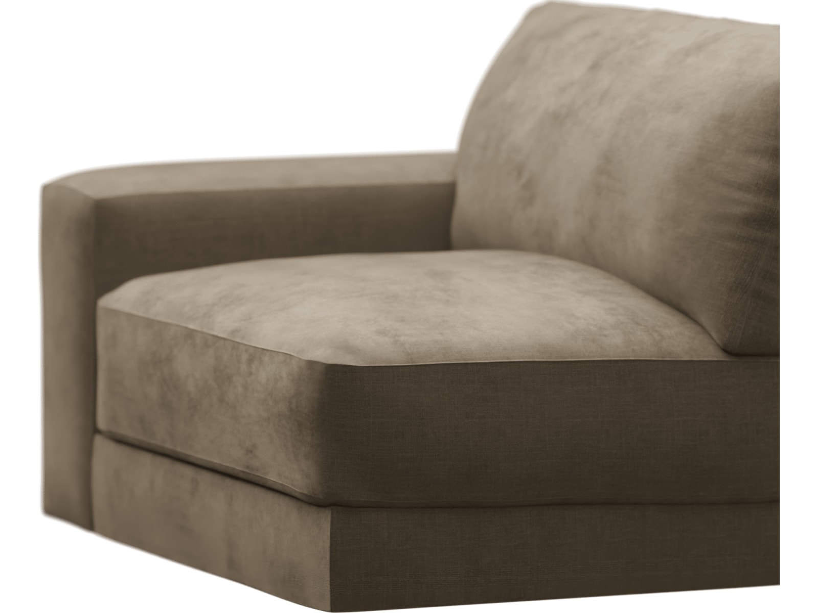 Monica Tribute Walnut Left Arm Facing Chair Module color Tribute Walnut