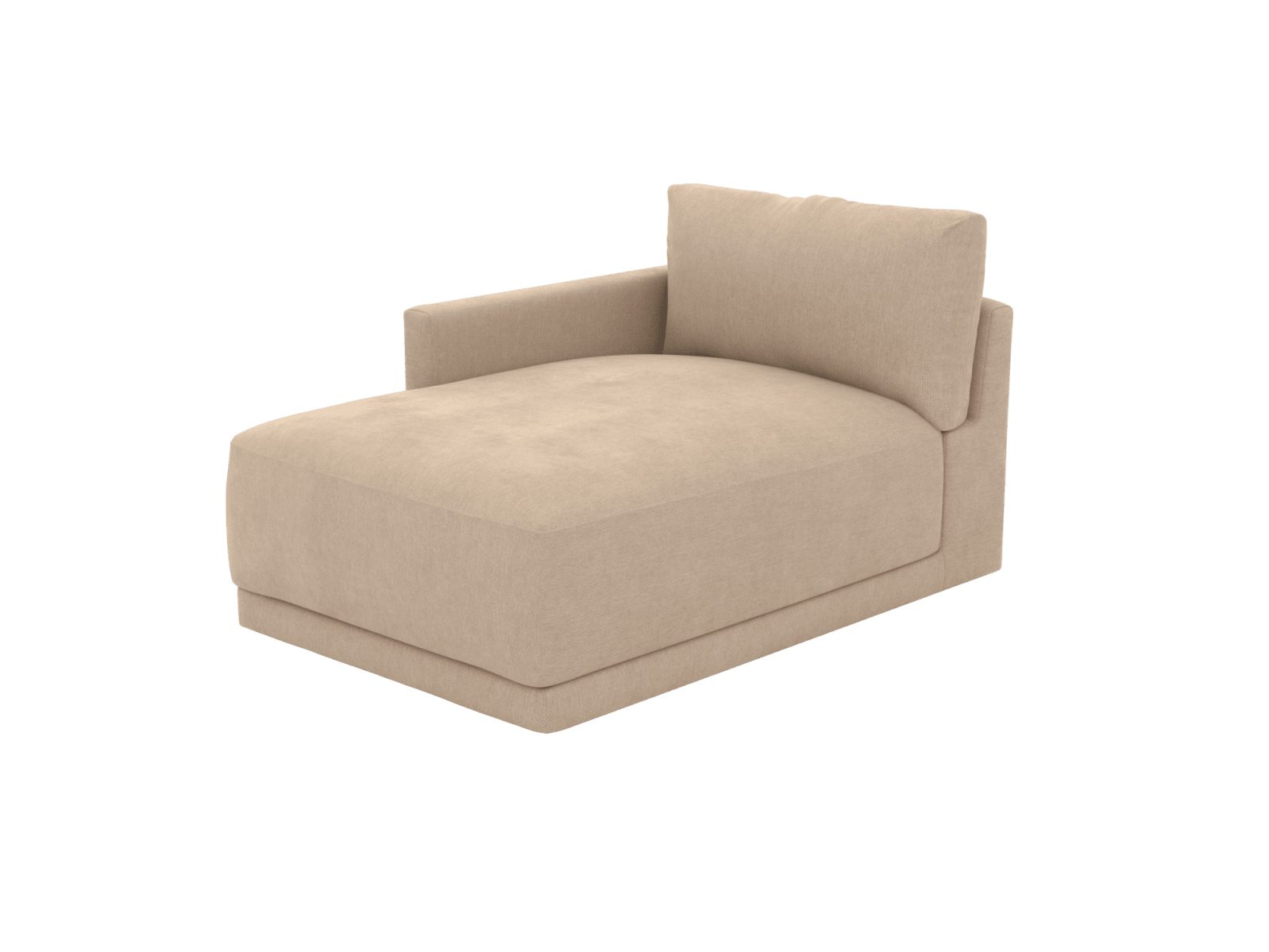 Haven Muse Driftwood Left Arm Facing Chaise Sofa Module color Muse Driftwood