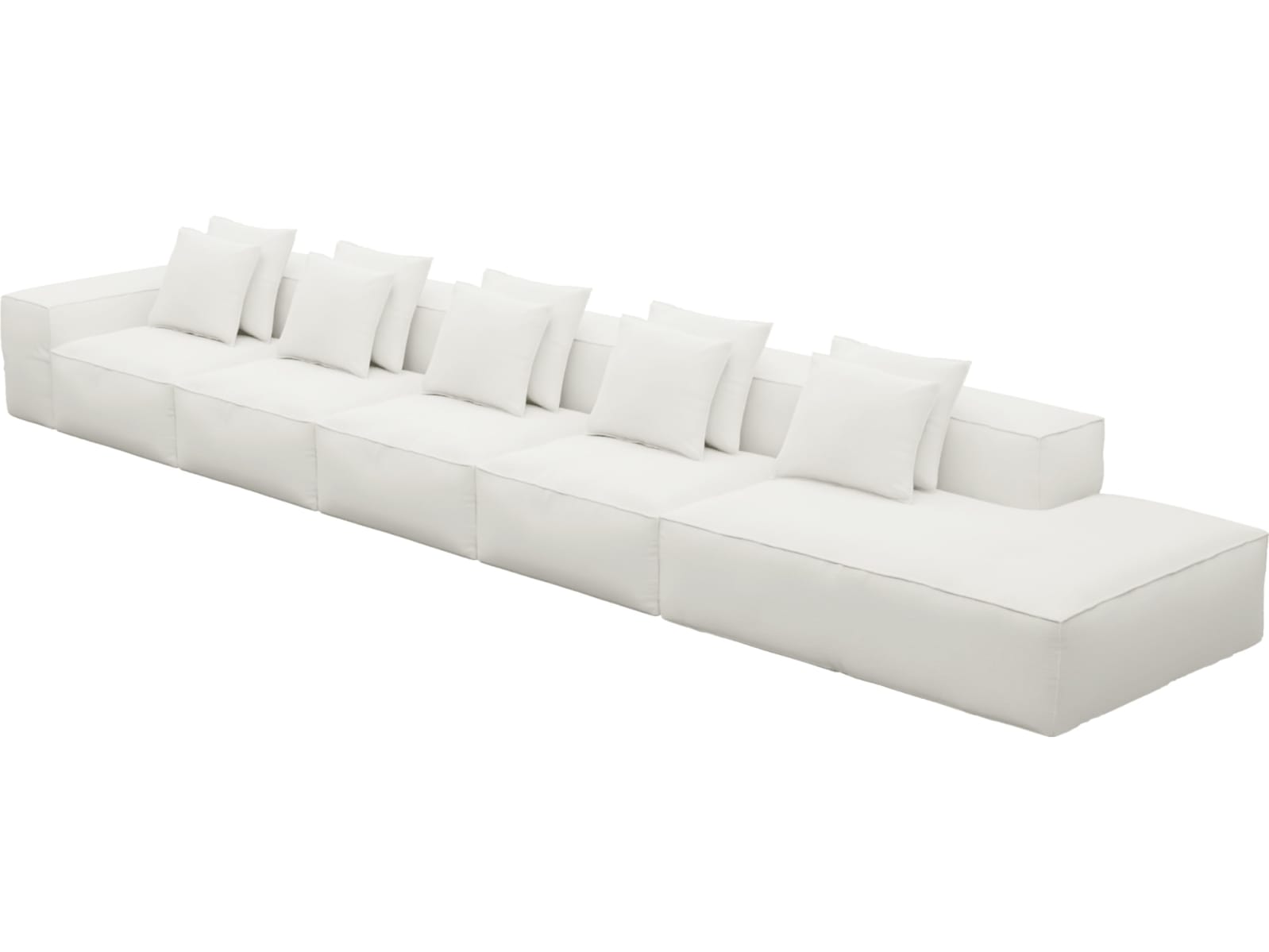Riley Tribute Shell Modular Sofa - 1x Arm, 4x Armless, 1x Right Terminal color Tribute Shell