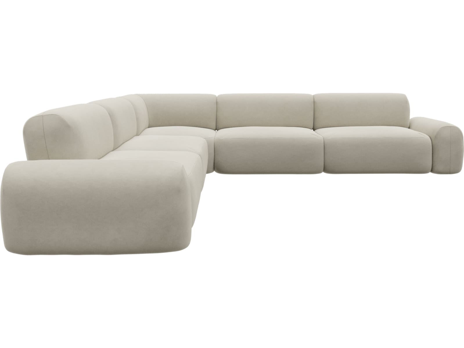Beckett Muse Flax Modular Corner Sofa - 7 Piece color Muse Flax
